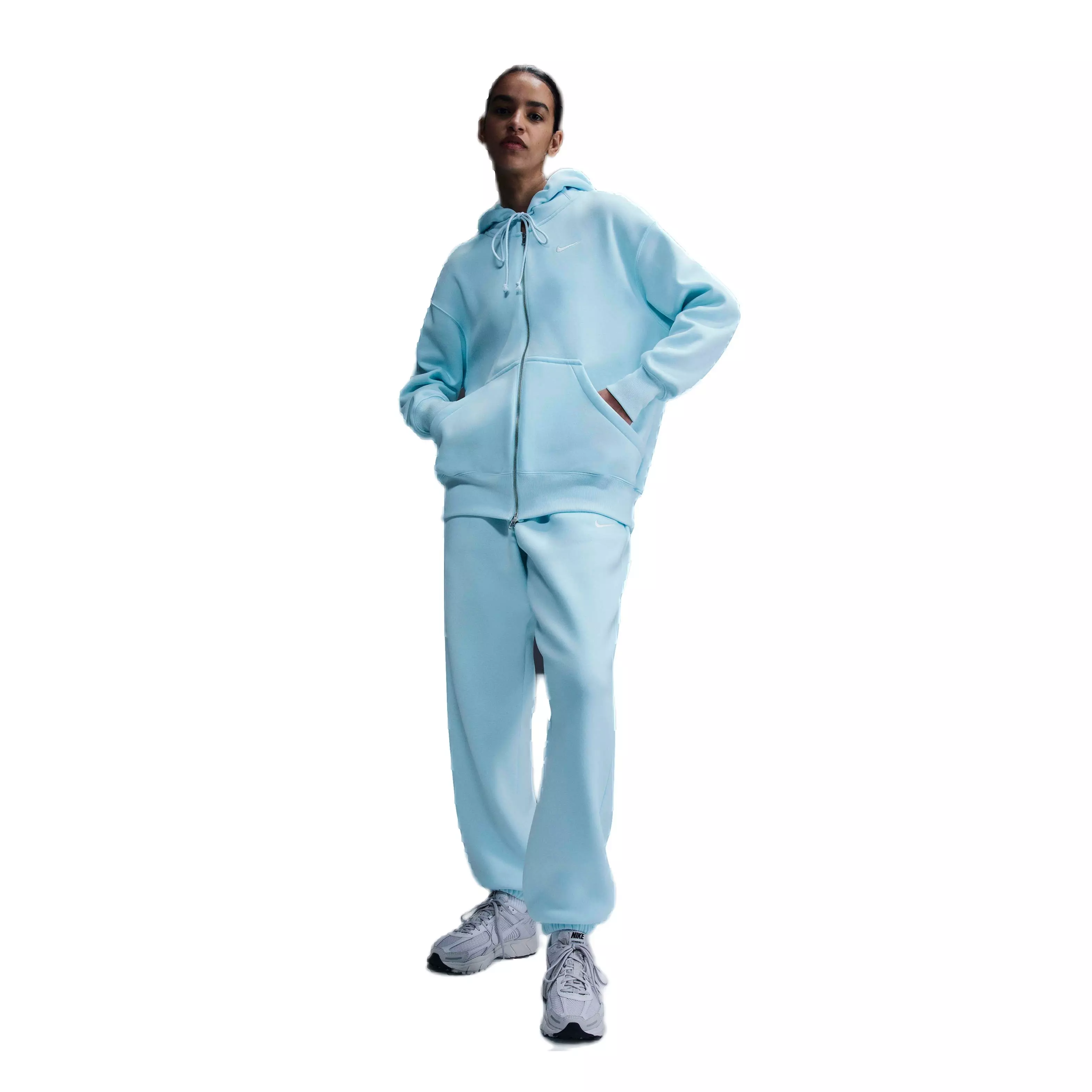 Nike Women's Sportswear Phoenix Fleece Oversized Full-Zip Jacket - BLUE