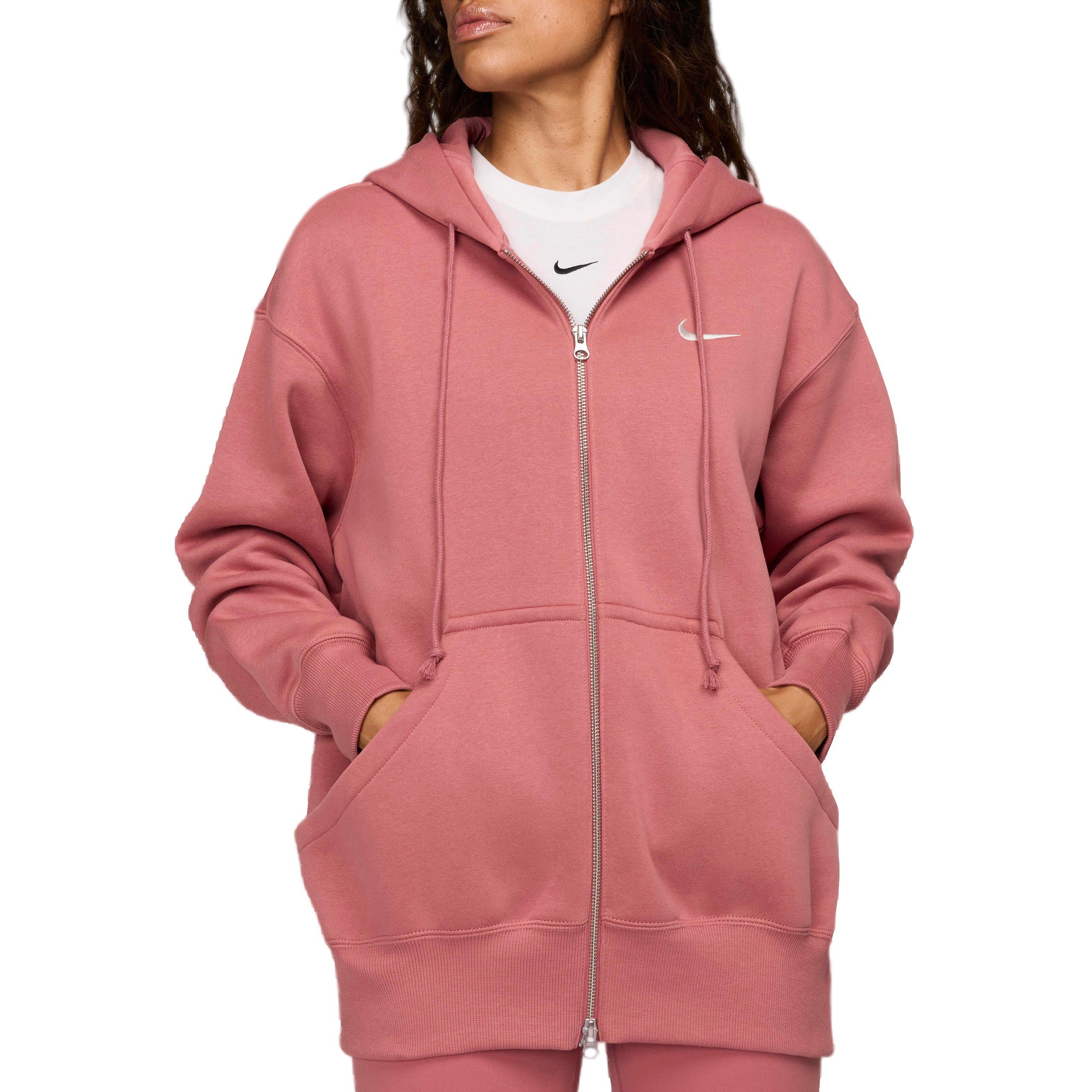 Nike Women's Sportswear Phoenix Fleece Oversized Full-Zip Jacket - PINK Thumbnail View 1