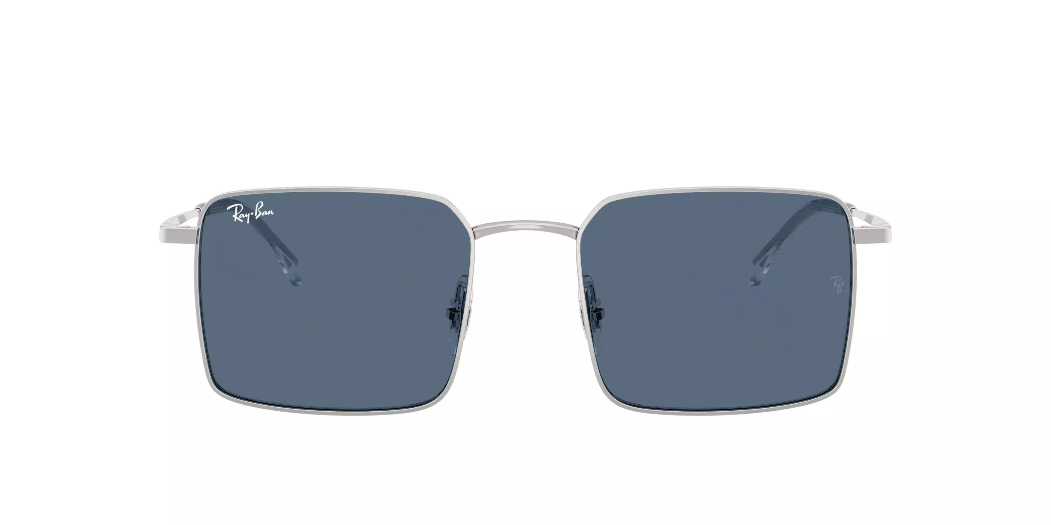 Ray-Ban Idan Bio-Based Dark Blue Sunglasses &ndash; Polished Silver - SILVER/BLUE