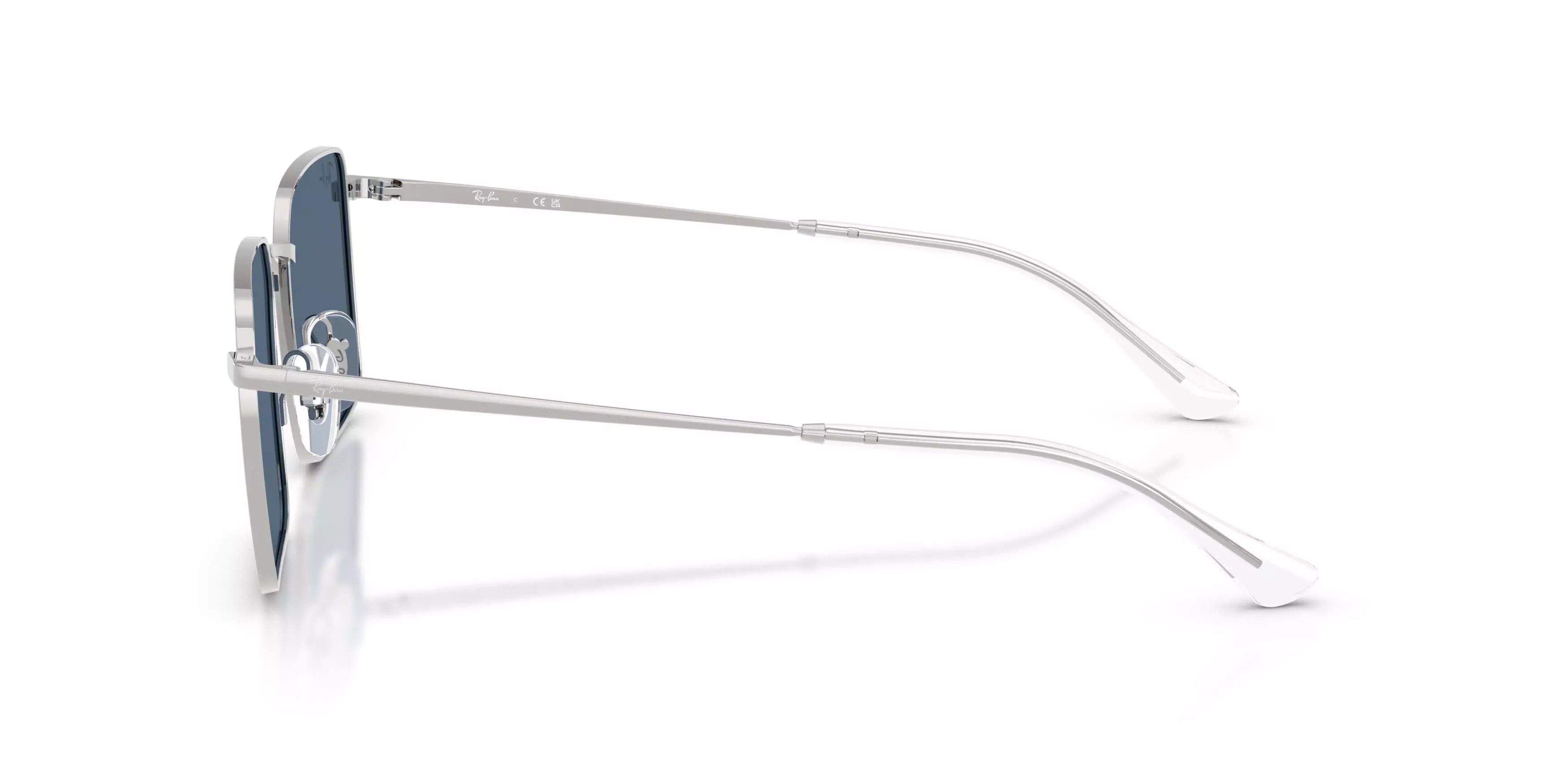 Ray-Ban Idan Bio-Based Dark Blue Sunglasses &ndash; Polished Silver - SILVER/BLUE