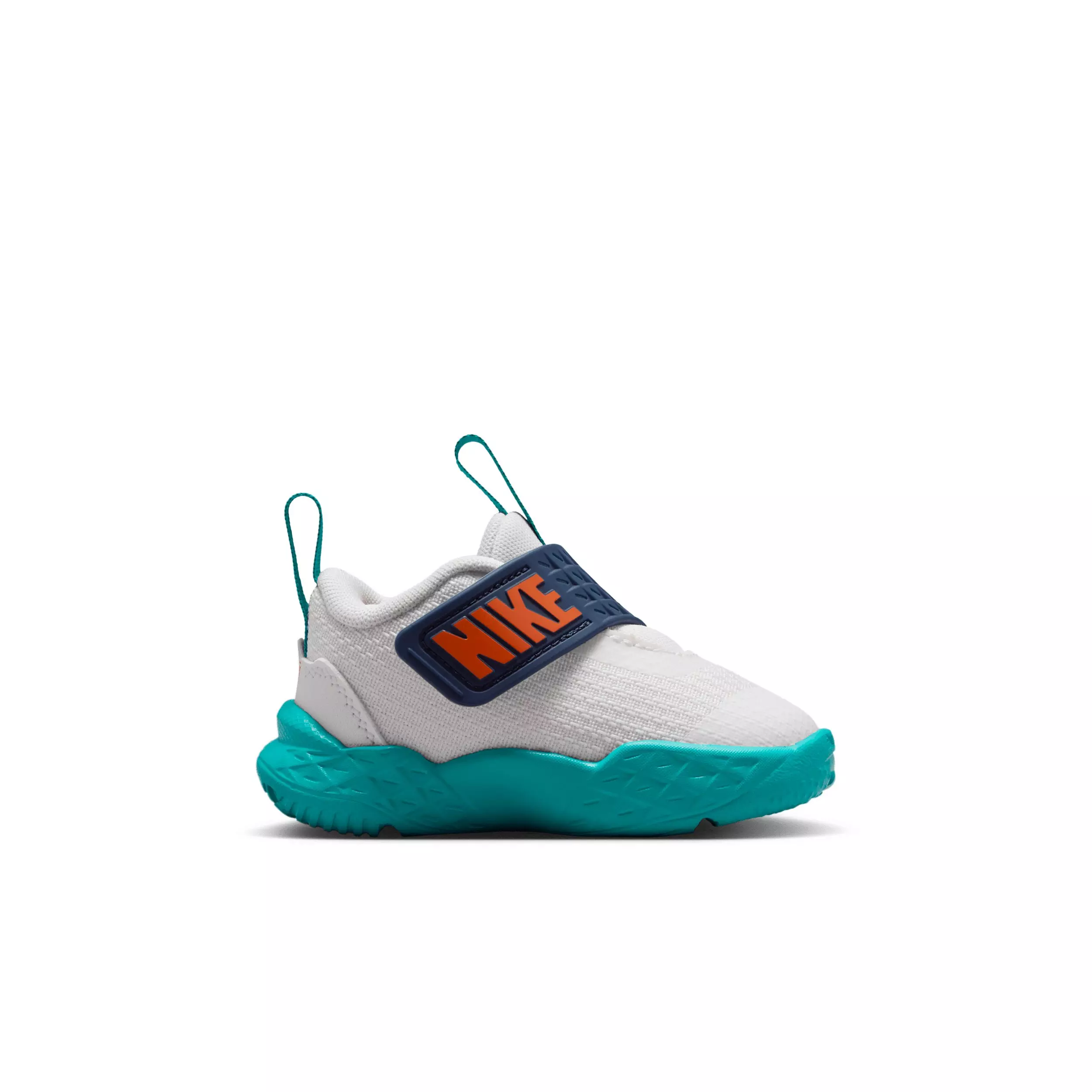 Nike Team Hustle D 12 "Summit White/Energy/Midnight Navy/Safety Orange" Infant Boys' Basketball Shoe - WHITE/ENERGY/NAVY/ORANGE