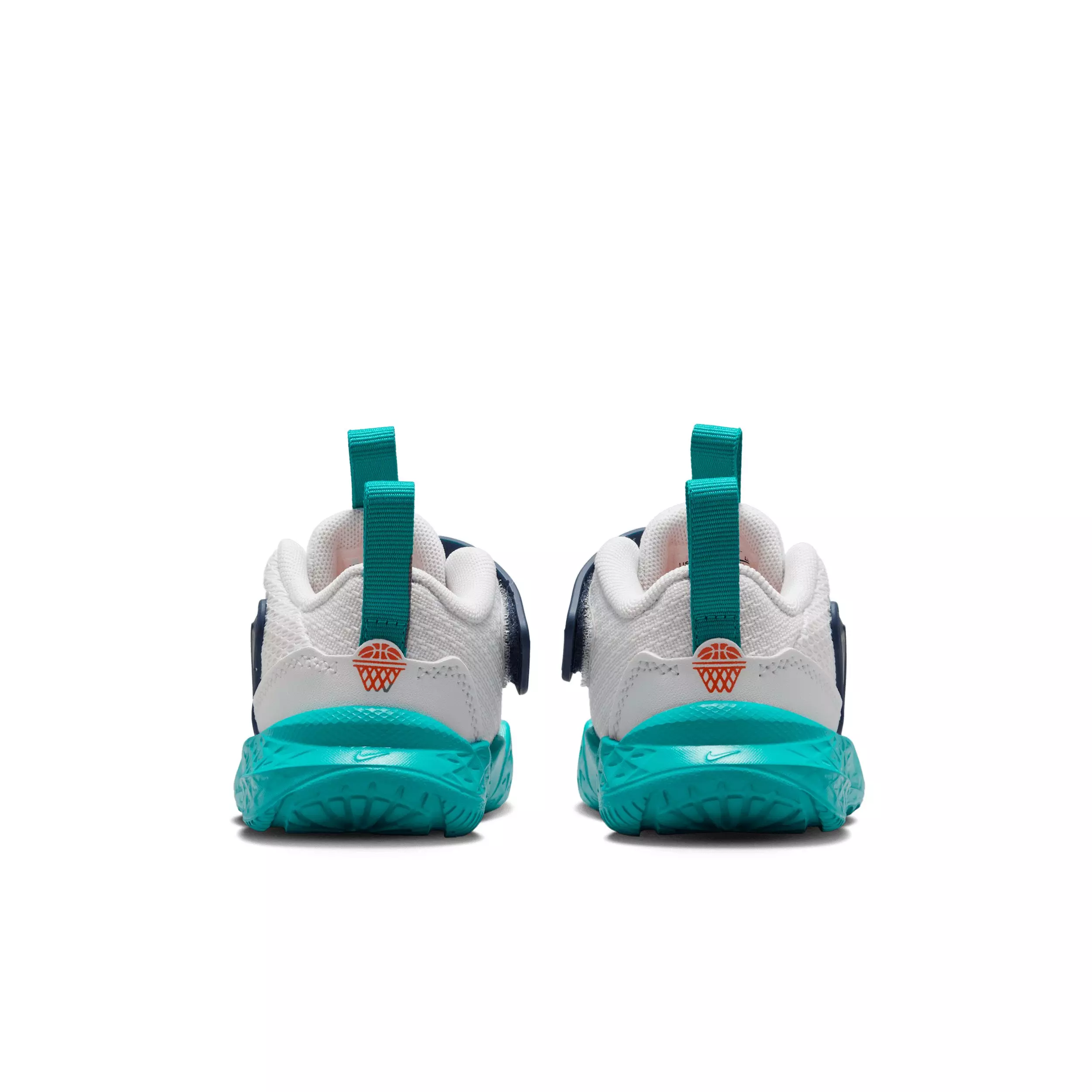 Nike Team Hustle D 12 "Summit White/Energy/Midnight Navy/Safety Orange" Infant Boys' Basketball Shoe - WHITE/ENERGY/NAVY/ORANGE