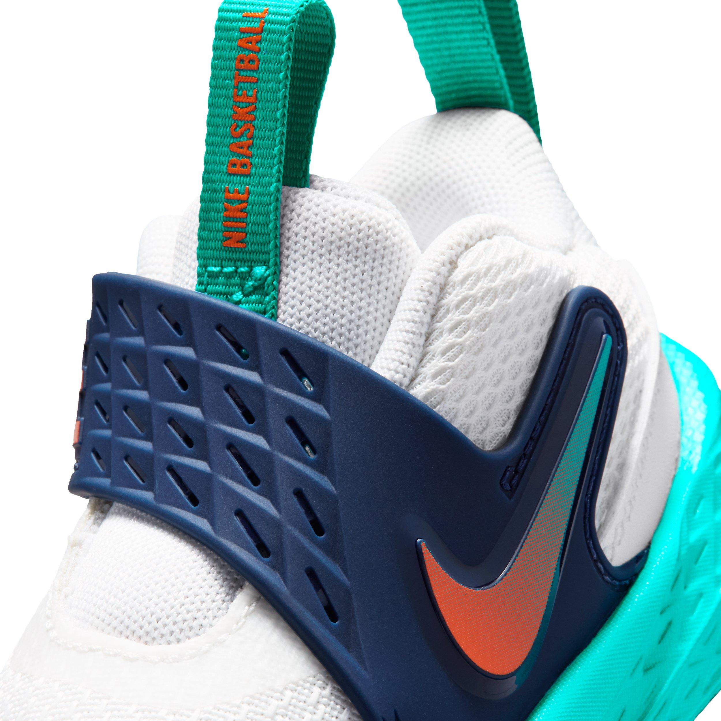 Nike Team Hustle D 12 "Summit White/Energy/Midnight Navy/Safety Orange" Infant Boys' Basketball Shoe - WHITE/ENERGY/NAVY/ORANGE