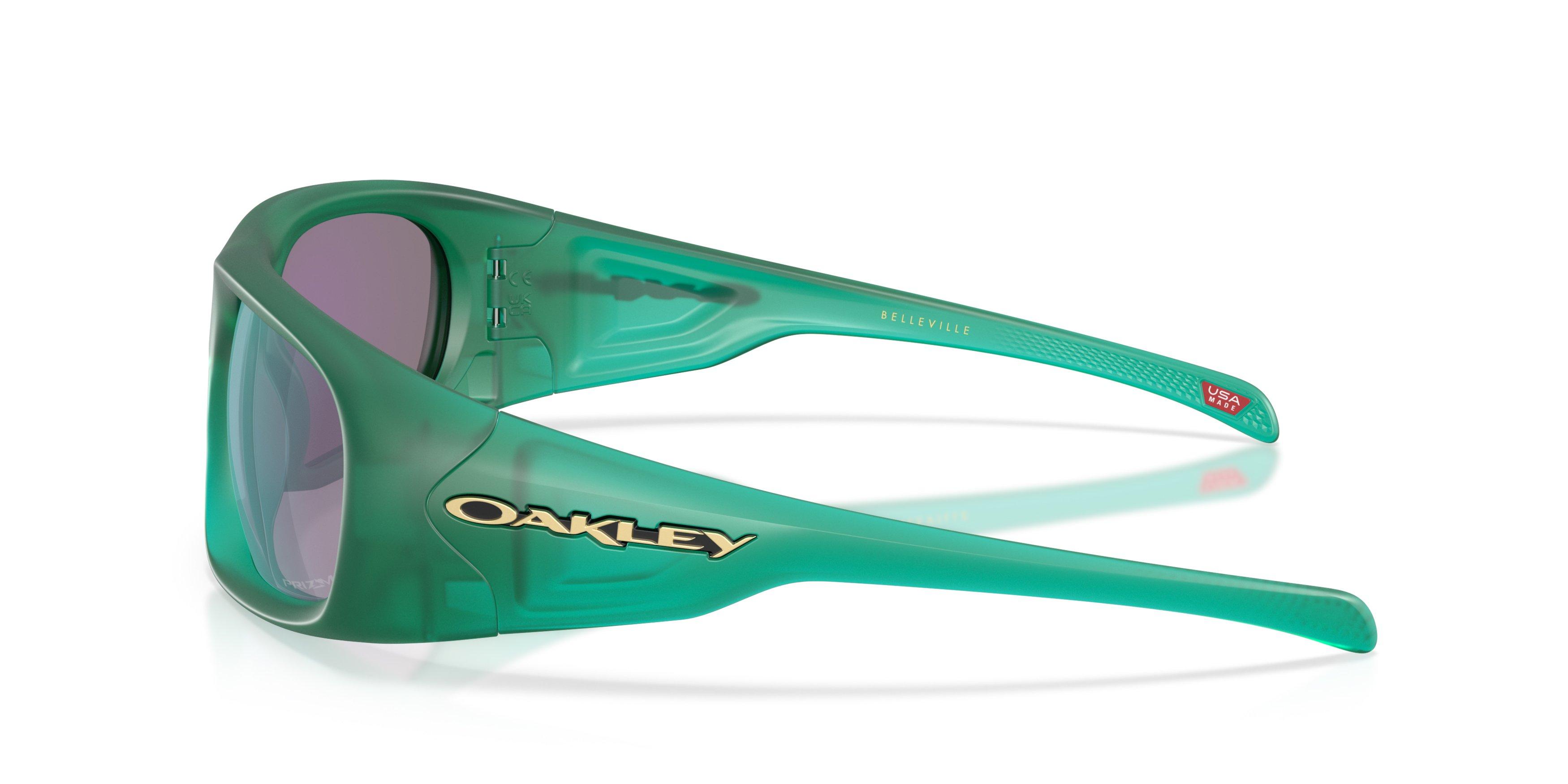 Oakley Belleville Prizm Jade Sunglasses - Transparent Viridian - GREEN Thumbnail View 8