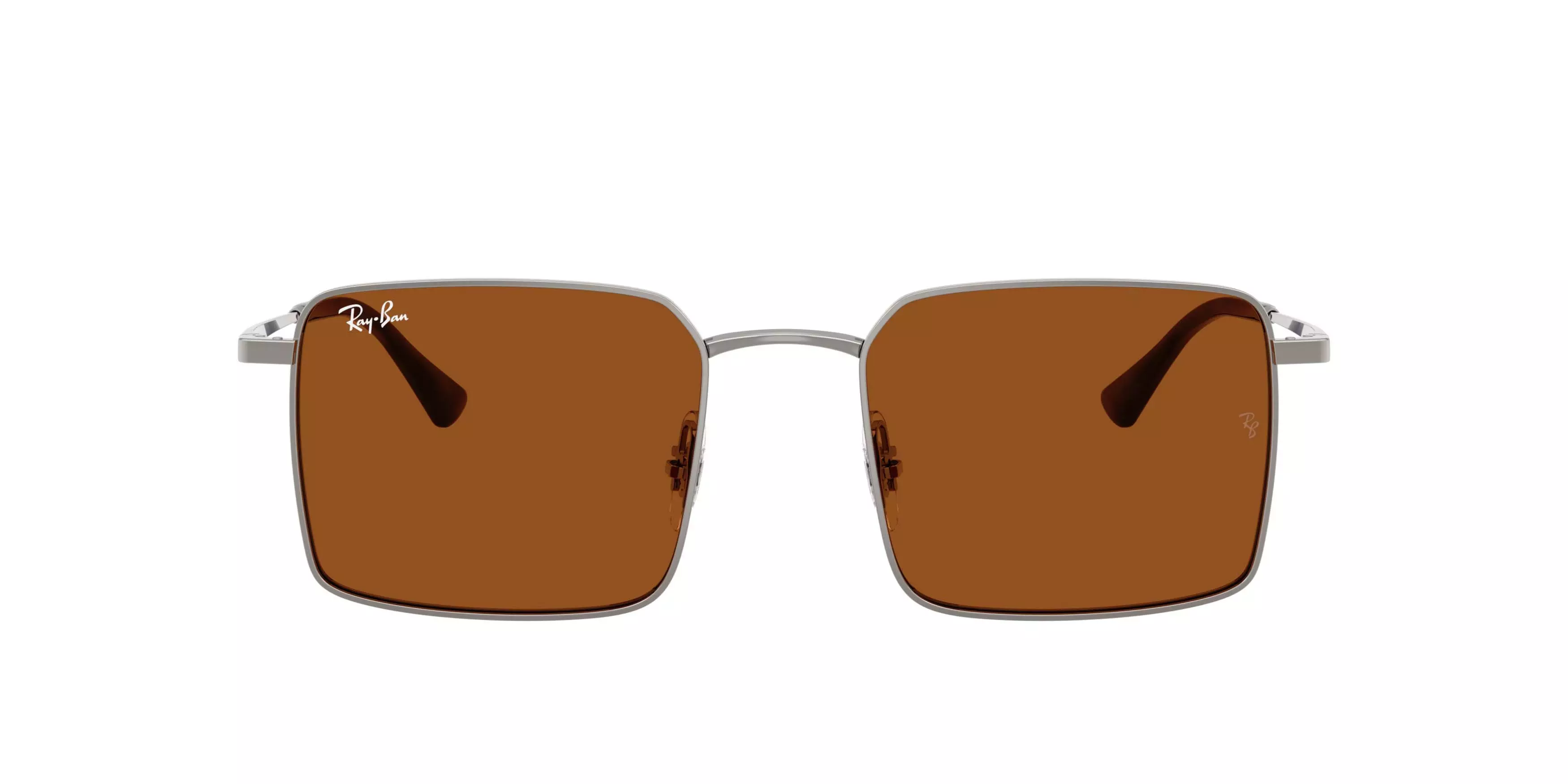 Ray-Ban Idan Bio-Based Dark Brown Sunglasses &ndash; Polished Gunmetal - GREY/BROWN