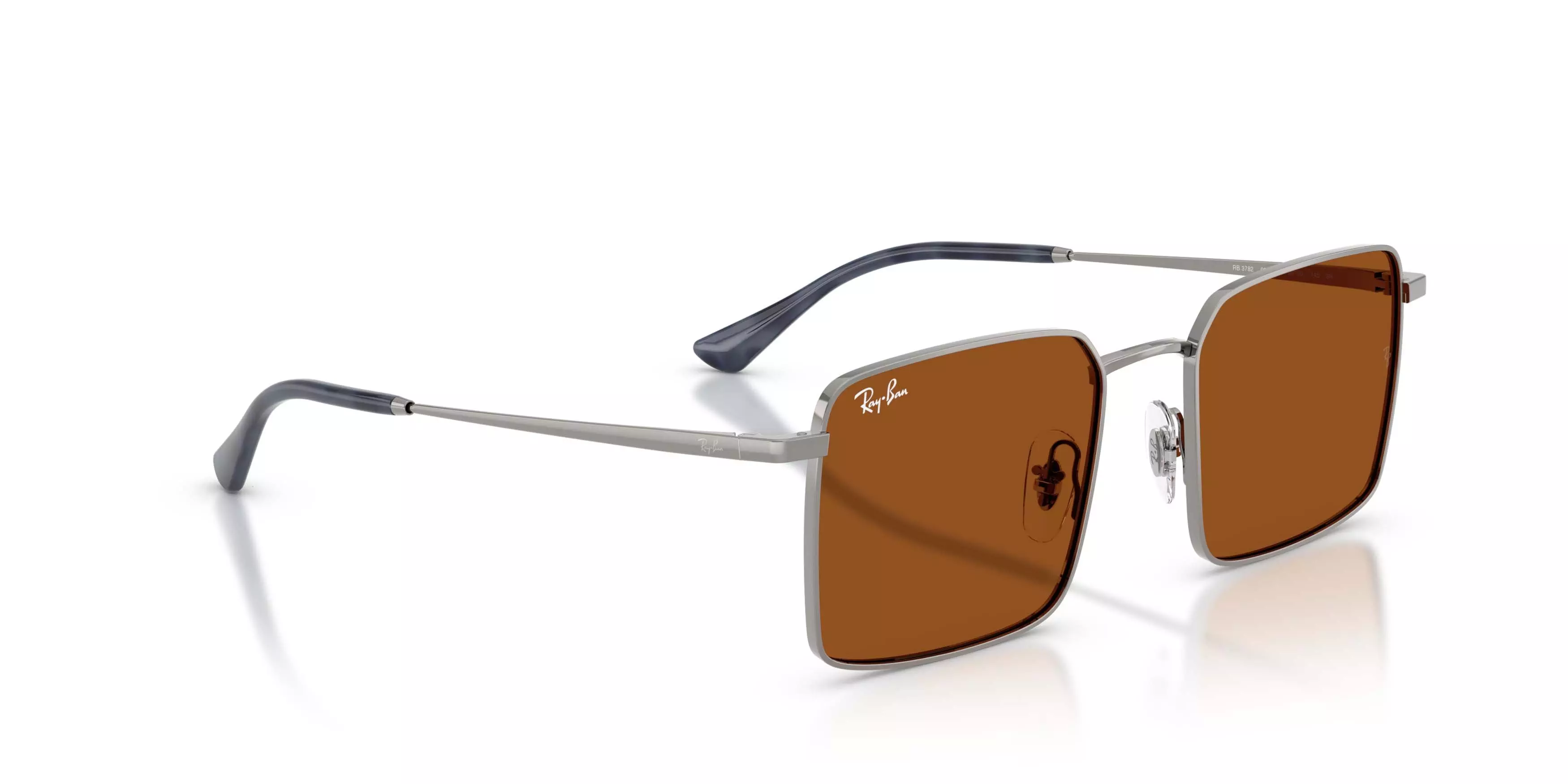 Ray-Ban Idan Bio-Based Dark Brown Sunglasses &ndash; Polished Gunmetal - GREY/BROWN