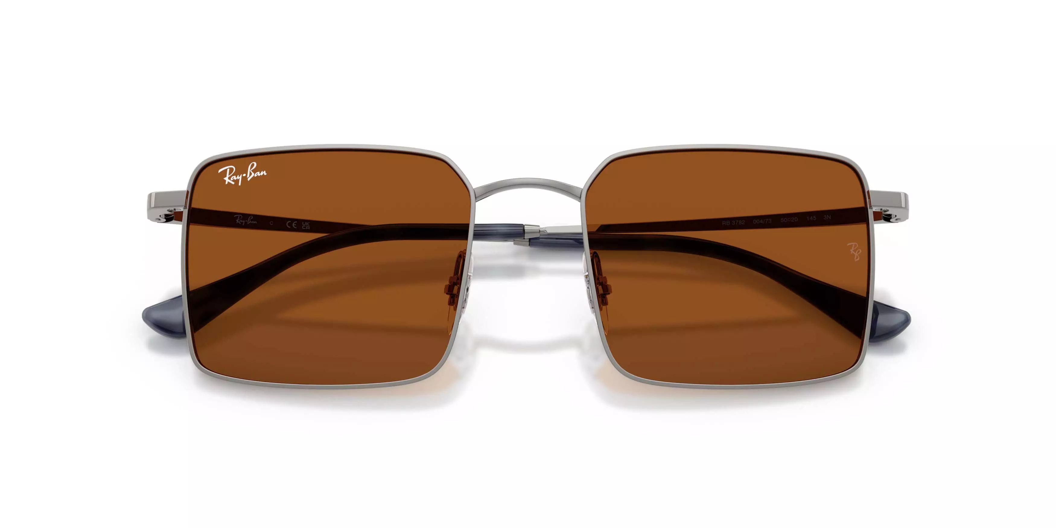 Ray-Ban Idan Bio-Based Dark Brown Sunglasses &ndash; Polished Gunmetal - GREY/BROWN