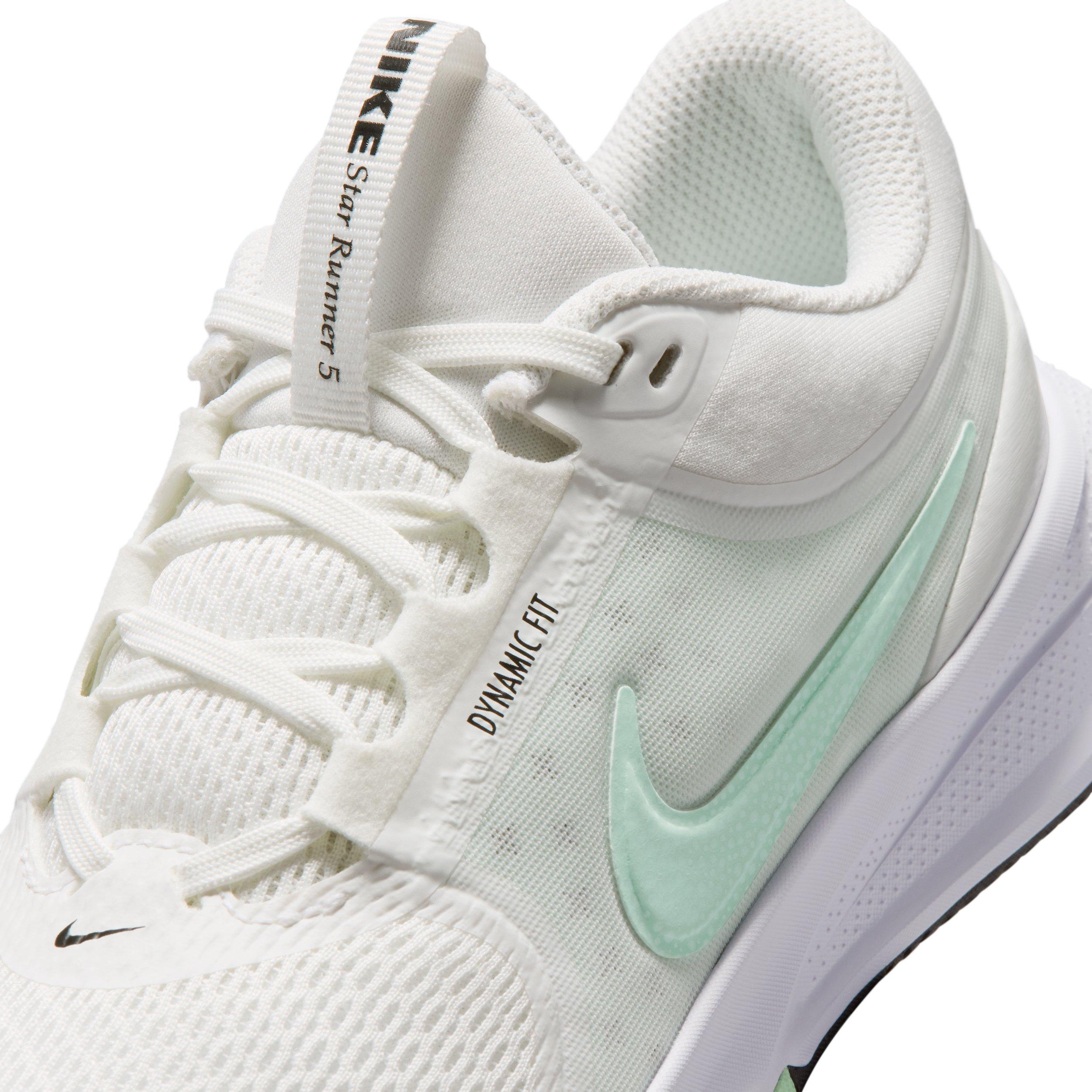 Nike Star Runner 5 "Summit White/Black/Barely Green/Arctic Green" Grade School Boys' Running Shoe - WHITE/BLACK/GREEN/GREEN