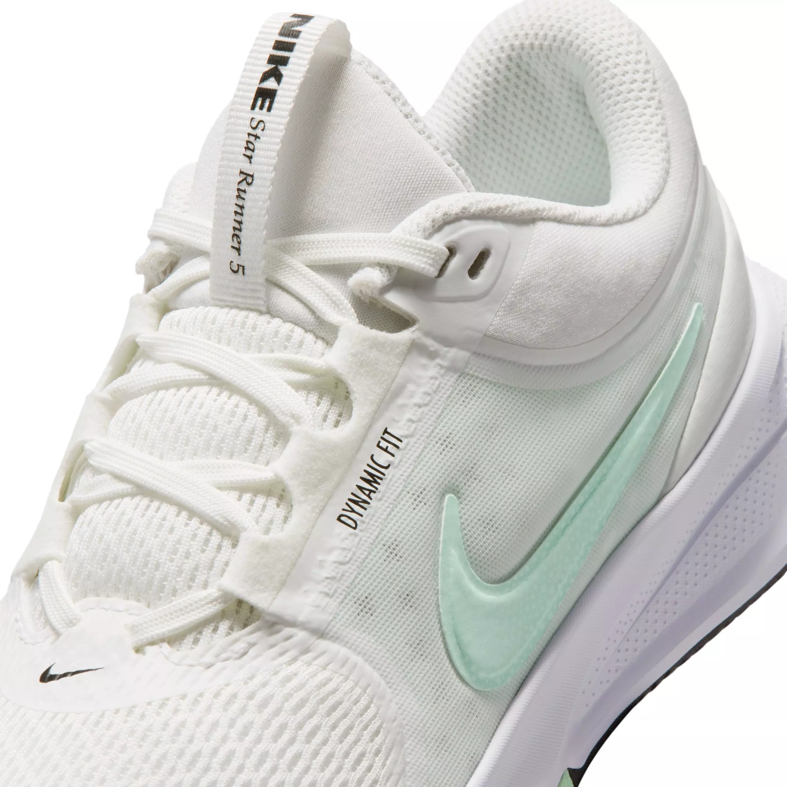 Nike Star Runner 5 "Summit White/Black/Barely Green/Arctic Green" Grade School Boys' Running Shoe - WHITE/BLACK/GREEN/GREEN