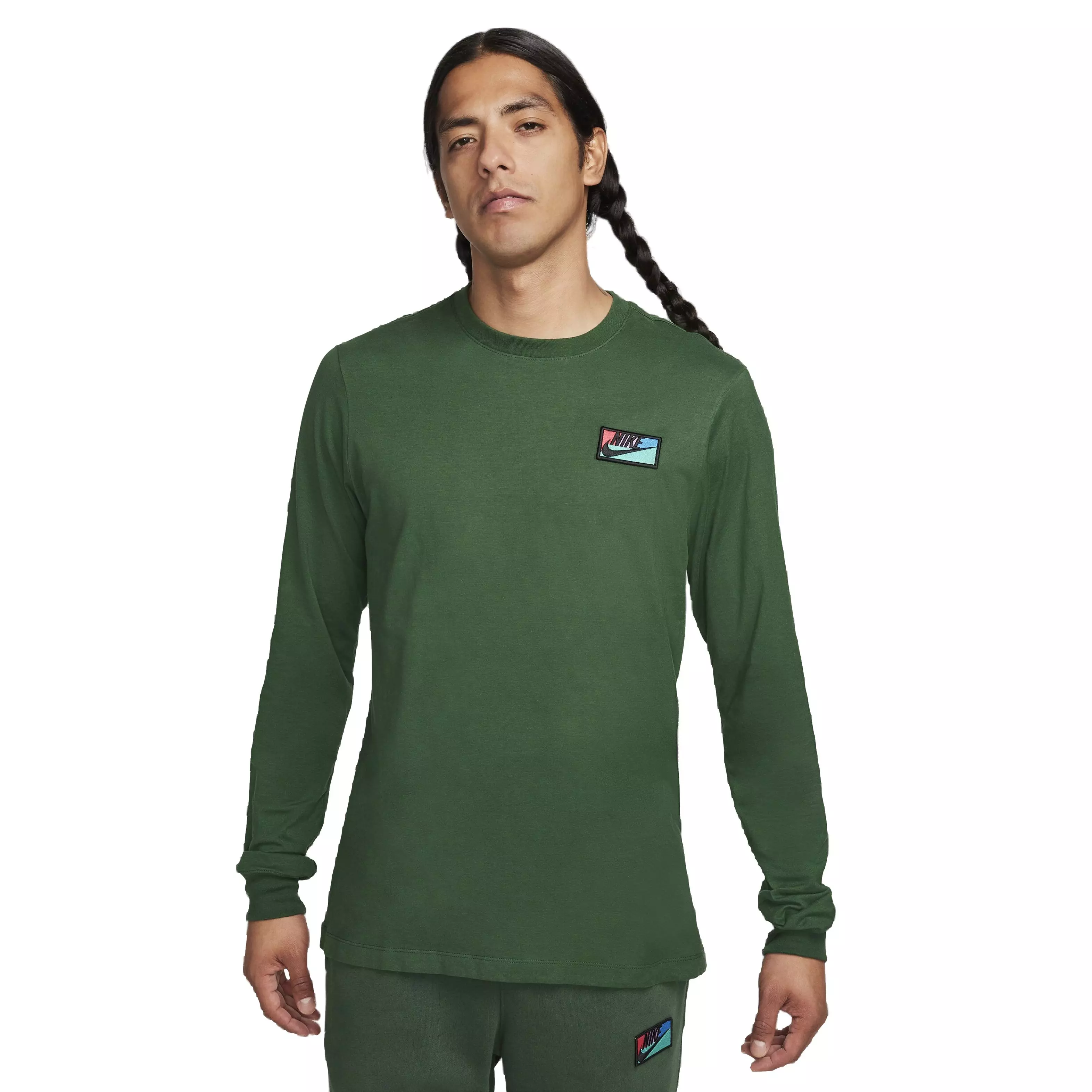 Nike Men's Sportswear Long-Sleeve T-Shirt - GREEN
