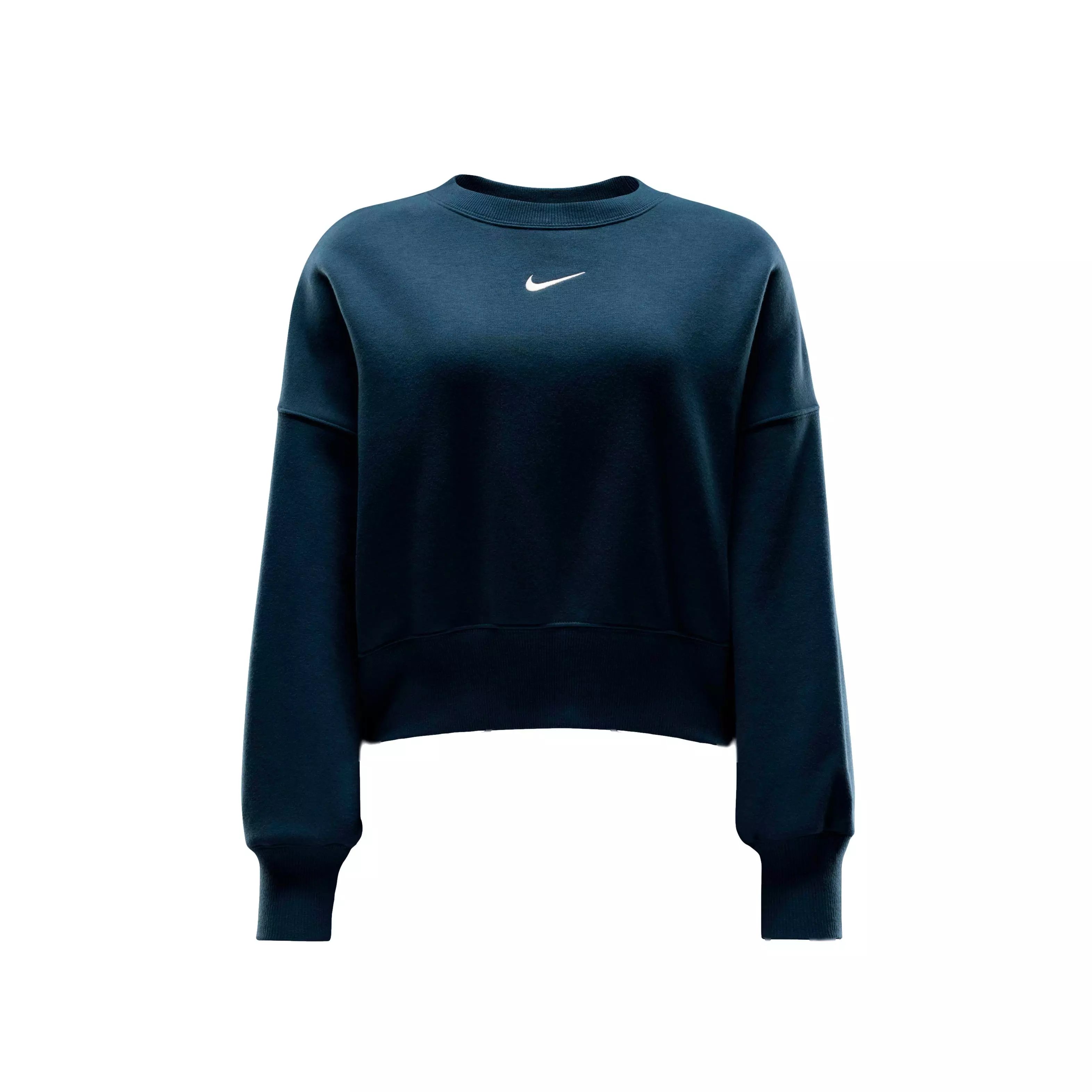 Nike Women's Sportswear Phoenix Fleece Over-Oversized Crewneck Sweatshirt - NAVY