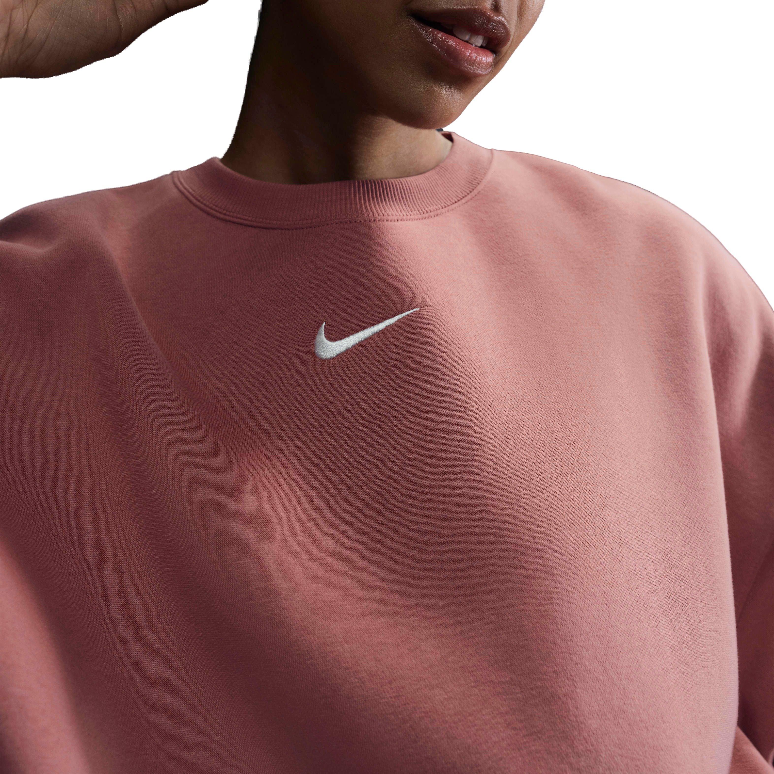 Nike Women's Sportswear Phoenix Fleece Over-Oversized Crewneck Sweatshirt - SALMON Thumbnail View 3