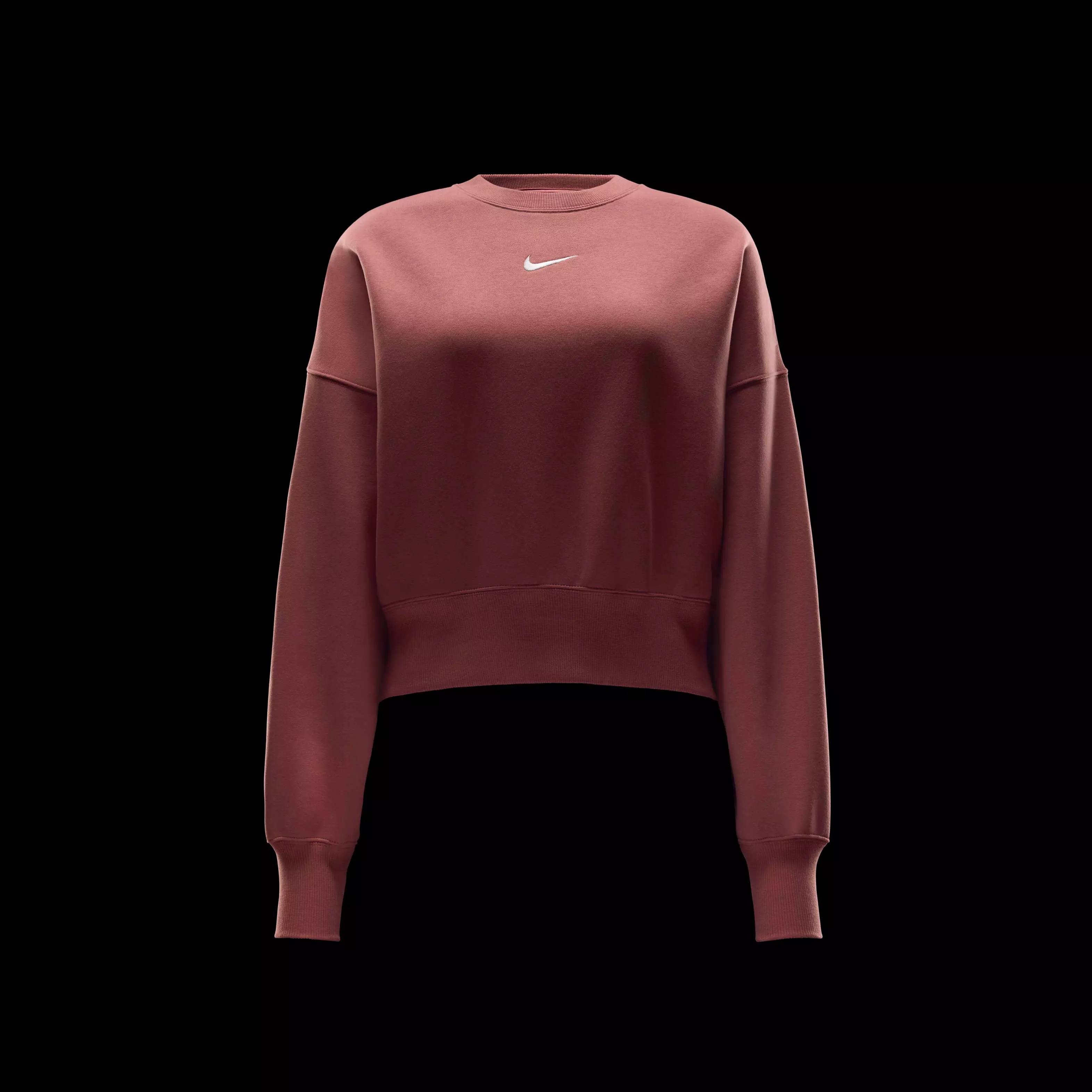 Nike Women's Sportswear Phoenix Swoosh Fleece Over-Oversized Crewneck Sweatshirt - SALMON