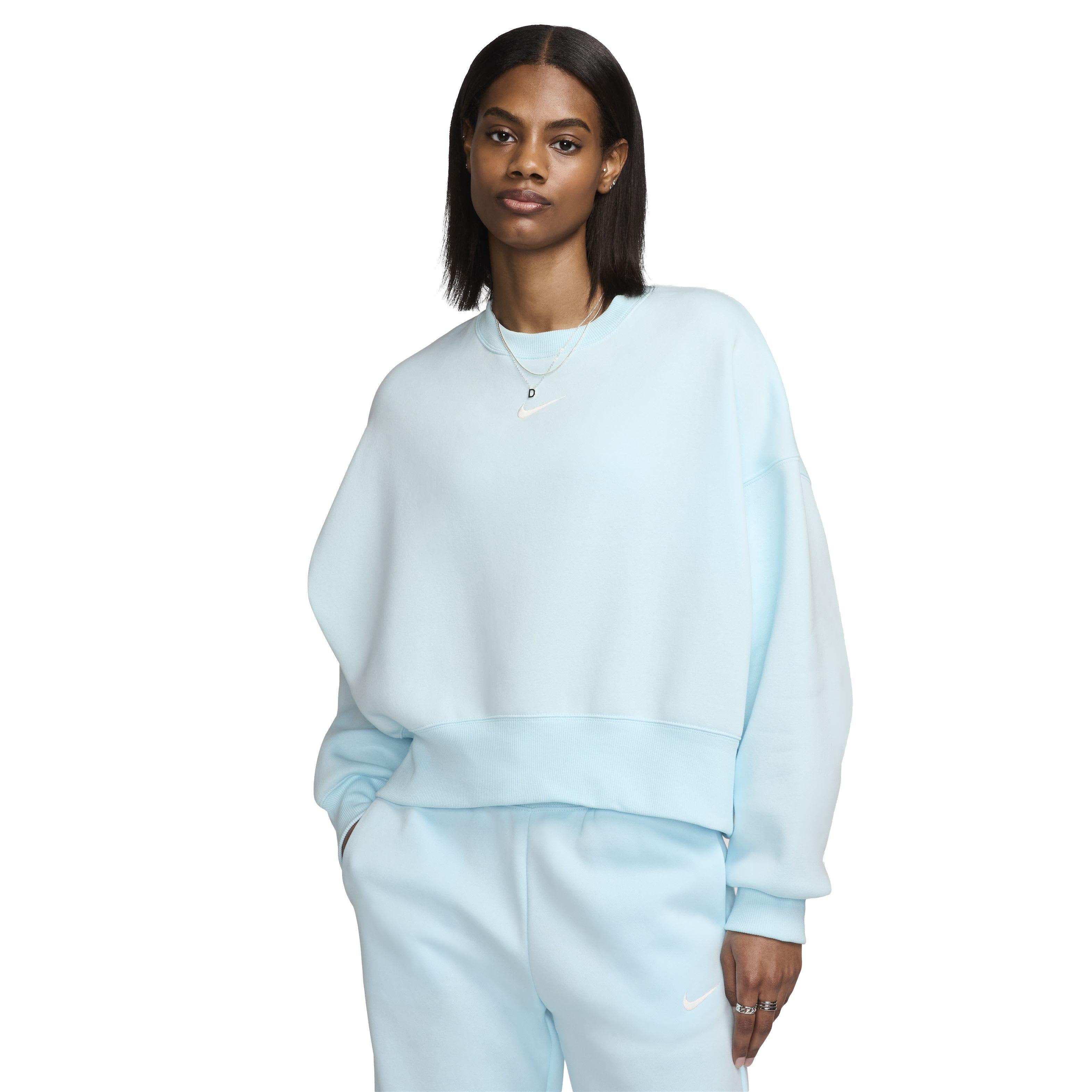 Nike Women's Sportswear Phoenix Fleece Over-Oversized Crewneck Sweatshirt - BLUE Thumbnail View 1