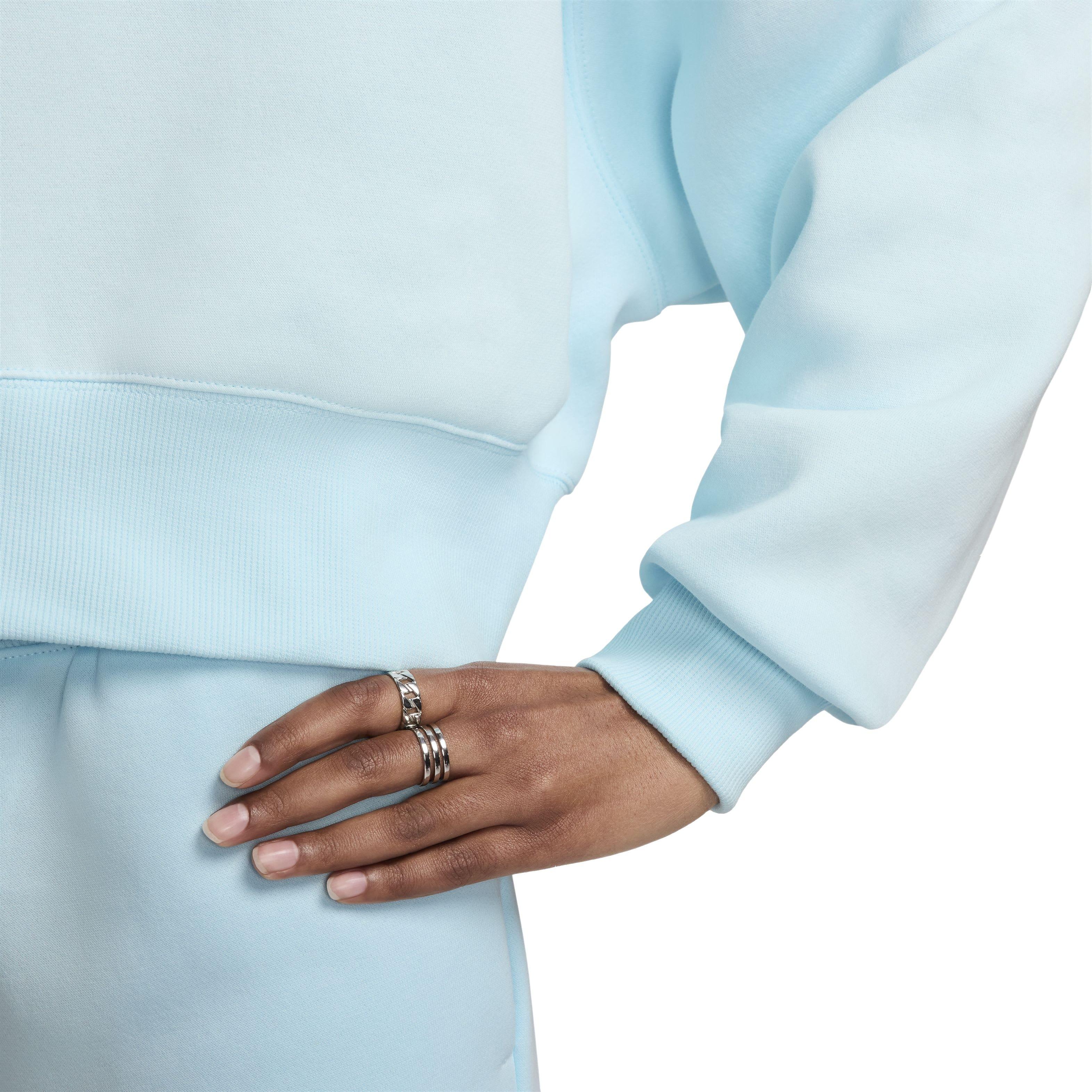 Nike Women's Sportswear Phoenix Fleece Over-Oversized Crewneck Sweatshirt - BLUE Thumbnail View 5