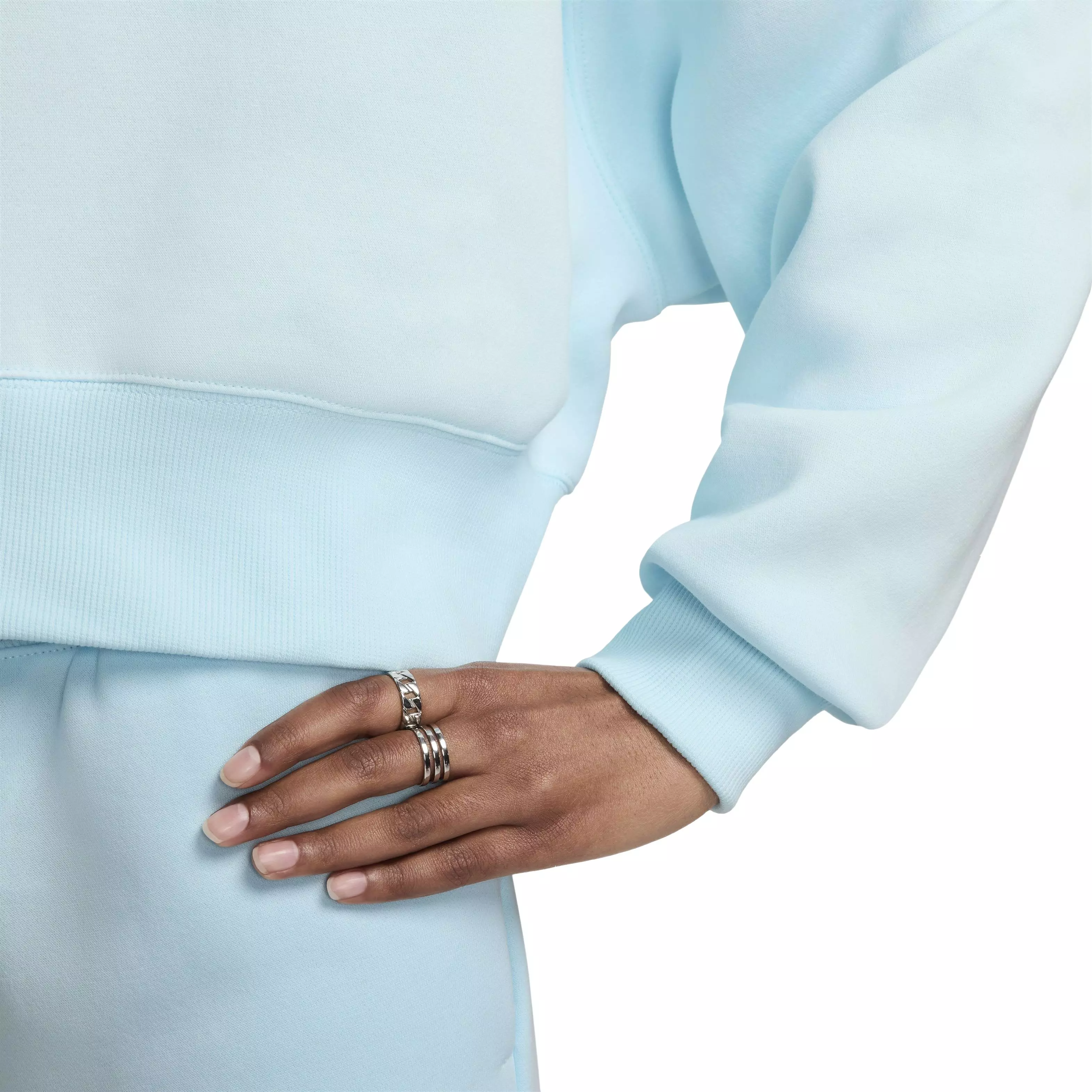 Nike Women's Sportswear Phoenix Fleece Over-Oversized Crewneck Sweatshirt - BLUE