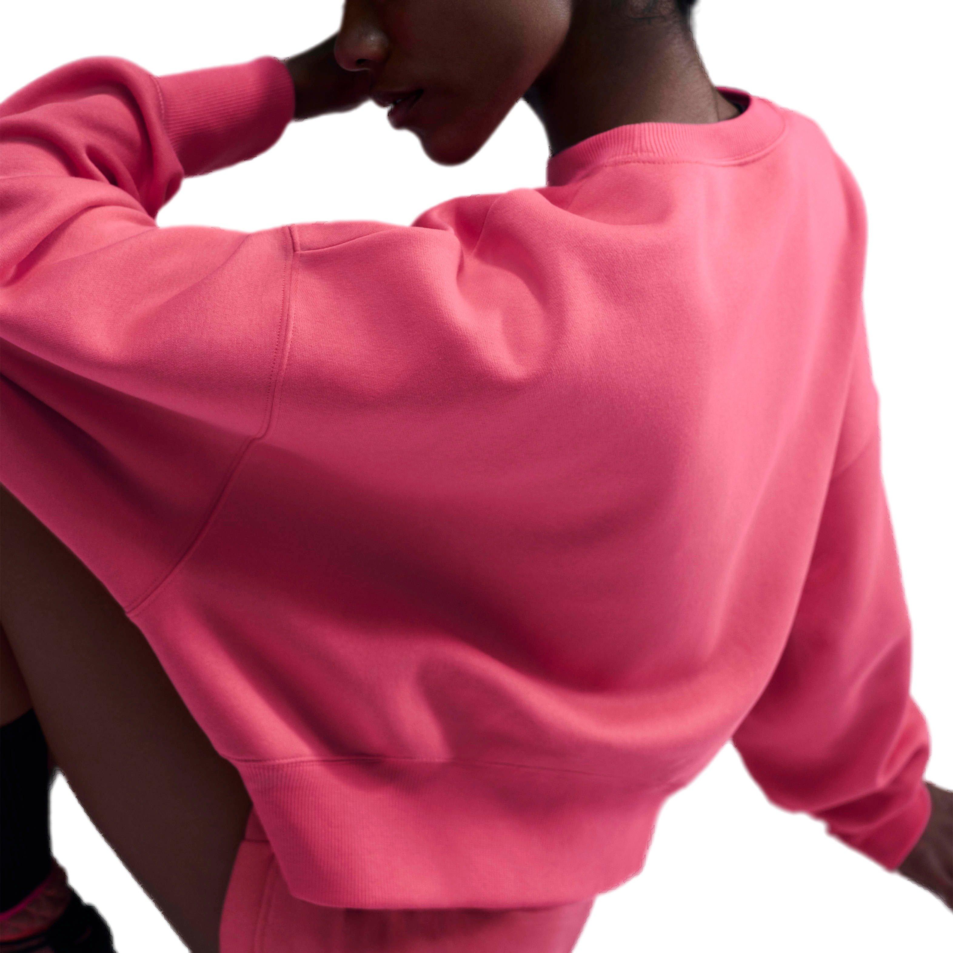 Nike Women's Sportswear Phoenix Fleece Over-Oversized Crewneck Sweatshirt - PINK Thumbnail View 2