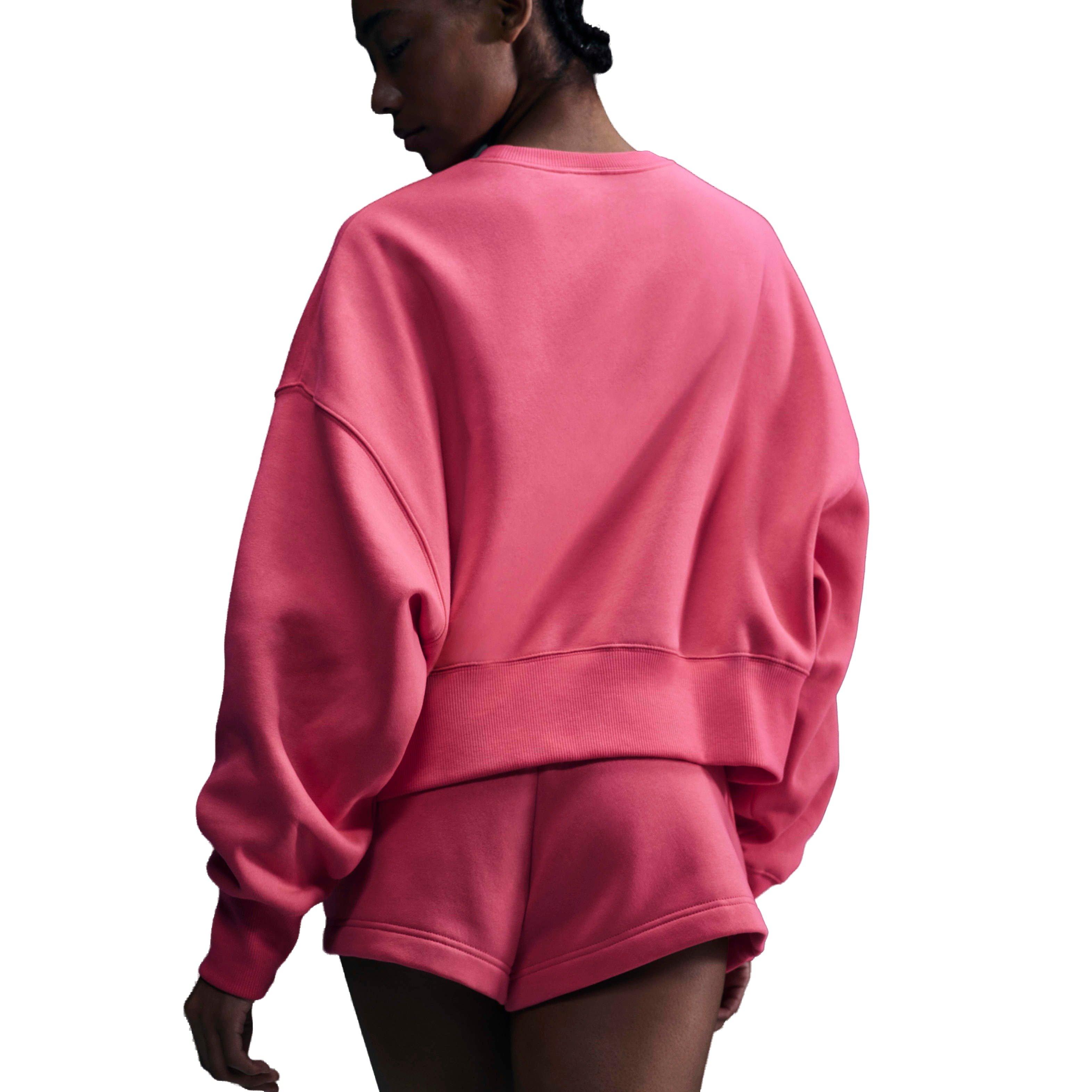 Nike Women's Sportswear Phoenix Fleece Over-Oversized Crewneck Sweatshirt - PINK Thumbnail View 3