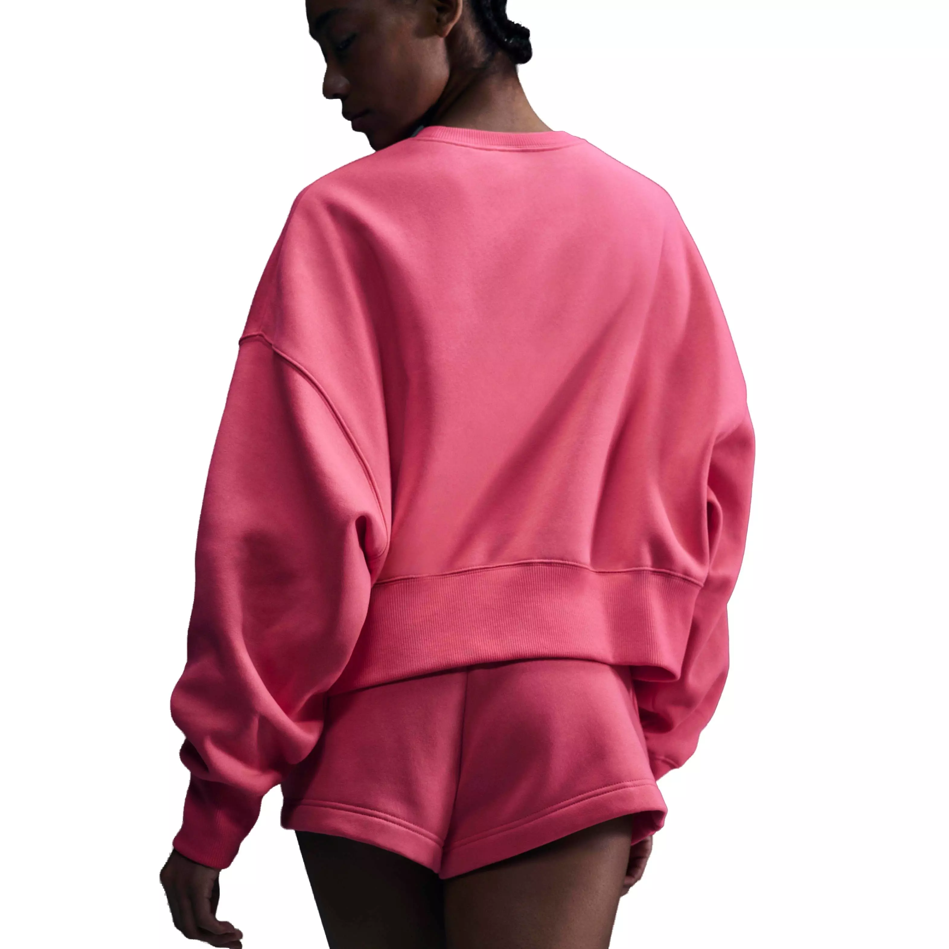 Nike Women's Sportswear Phoenix Fleece Over-Oversized Crewneck Sweatshirt - PINK