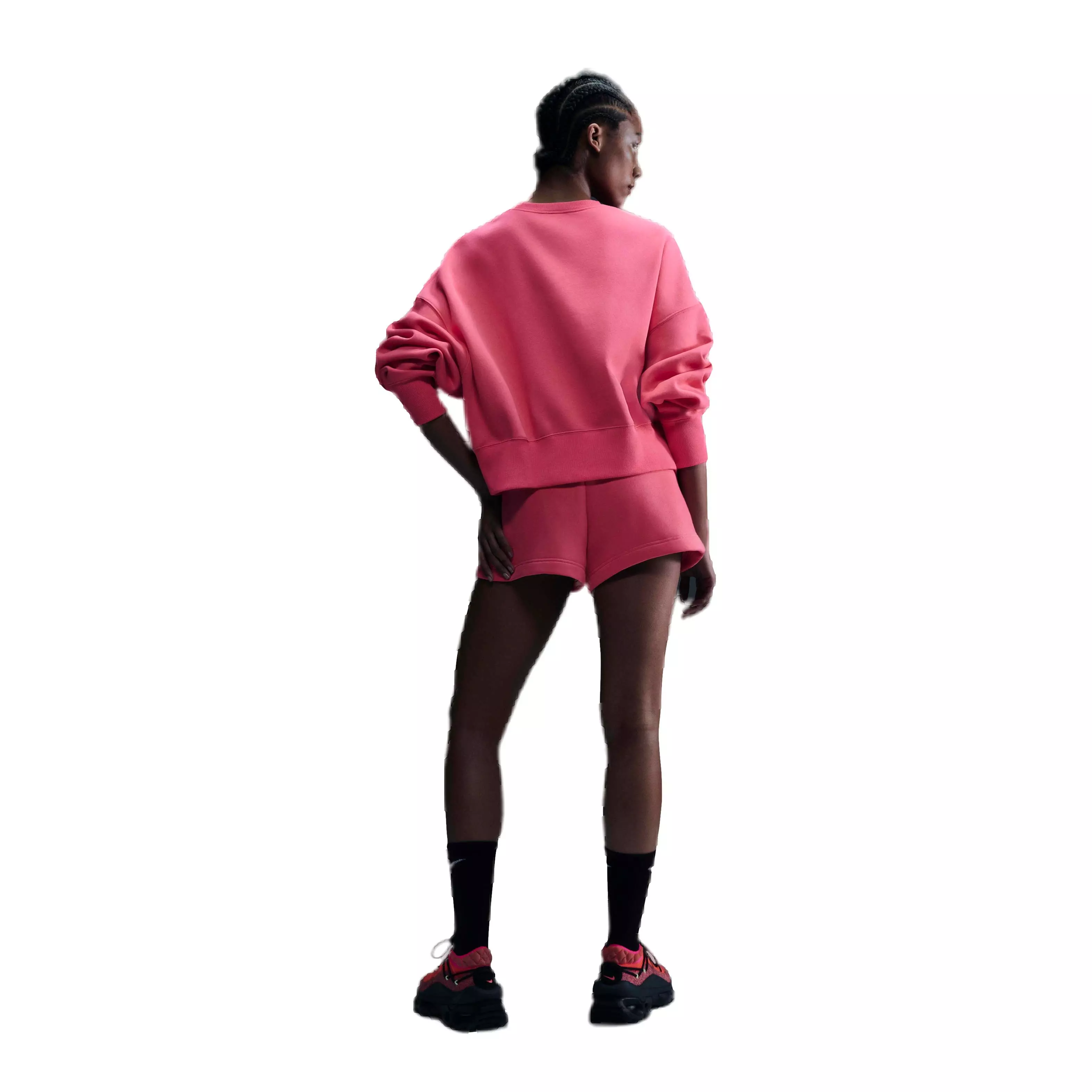 Nike Women's Sportswear Phoenix Fleece Over-Oversized Crewneck Sweatshirt - PINK