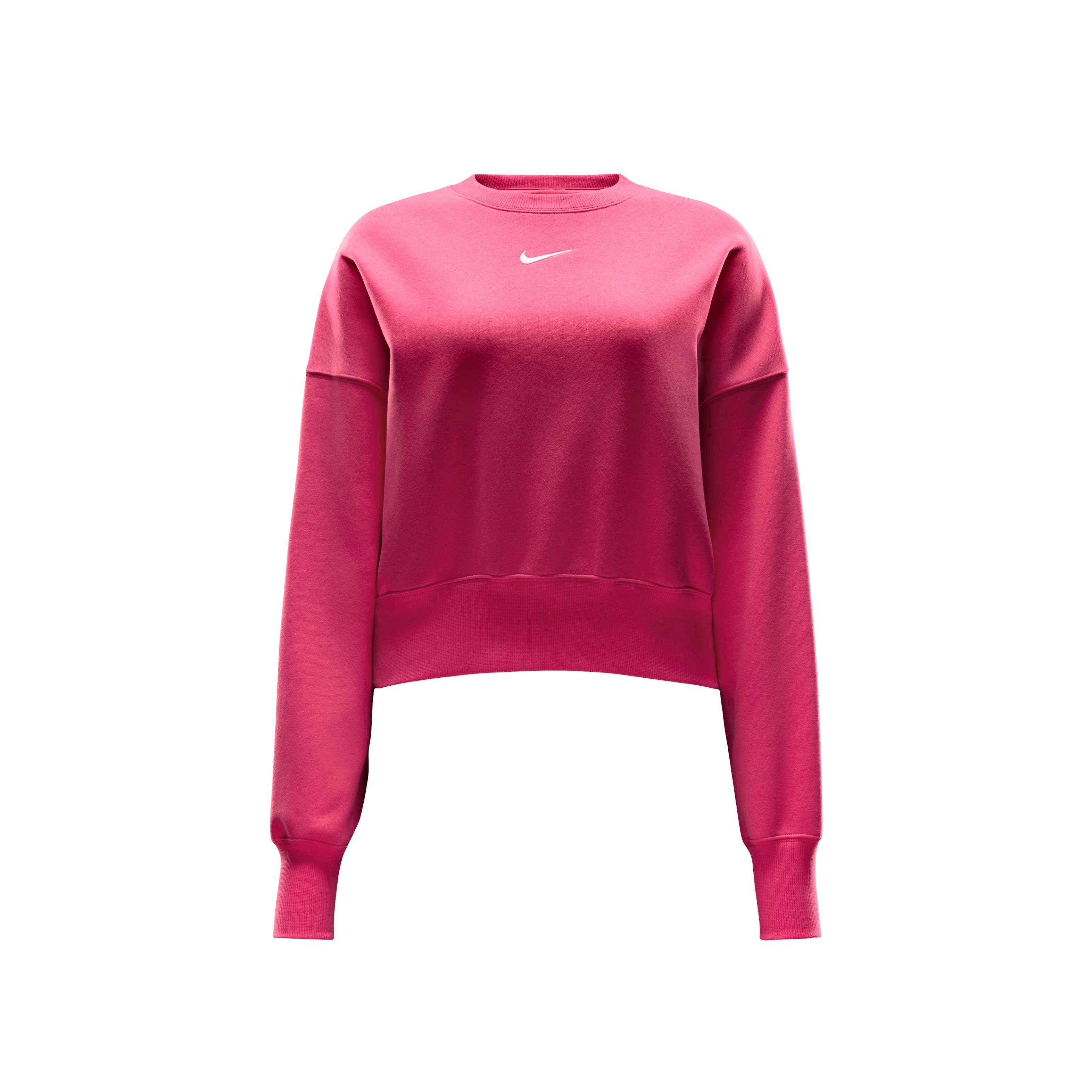 Nike Women's Sportswear Phoenix Fleece Over-Oversized Crewneck Sweatshirt - PINK Thumbnail View 6