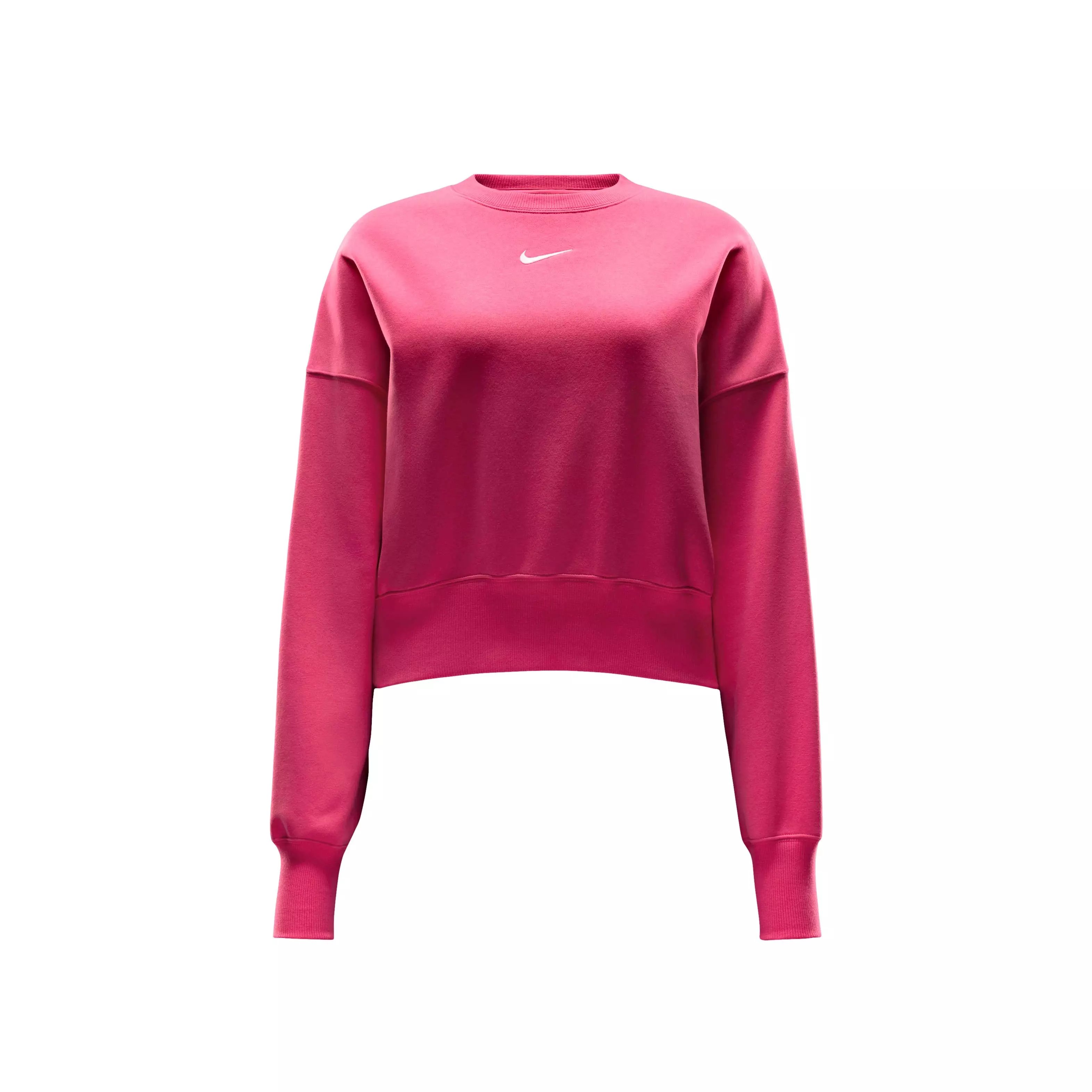 Nike Women's Sportswear Phoenix Fleece Over-Oversized Crewneck Sweatshirt - PINK