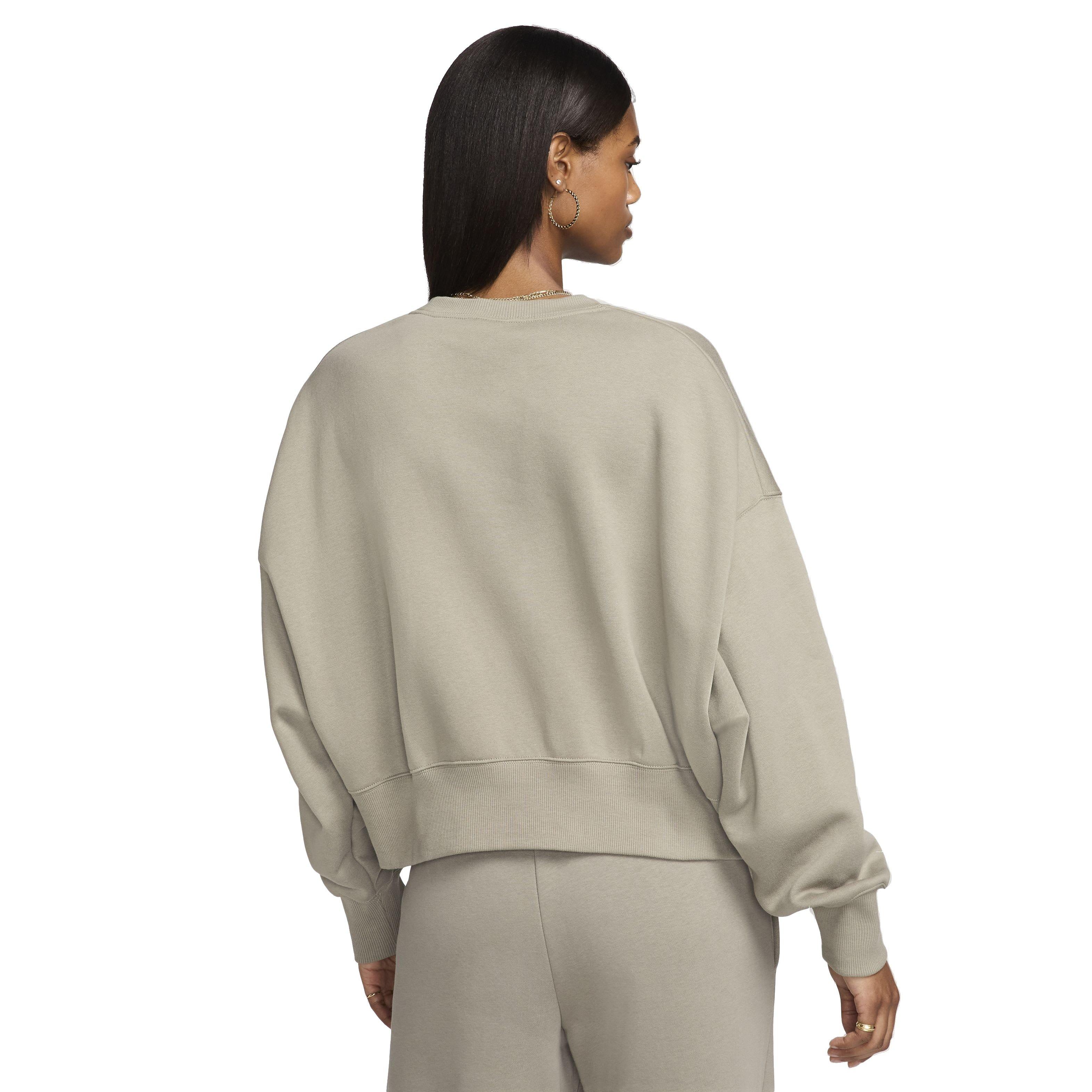 Nike Women's Sportswear Phoenix Swoosh Fleece Over-Oversized Crewneck Sweatshirt - GREEN Thumbnail View 2