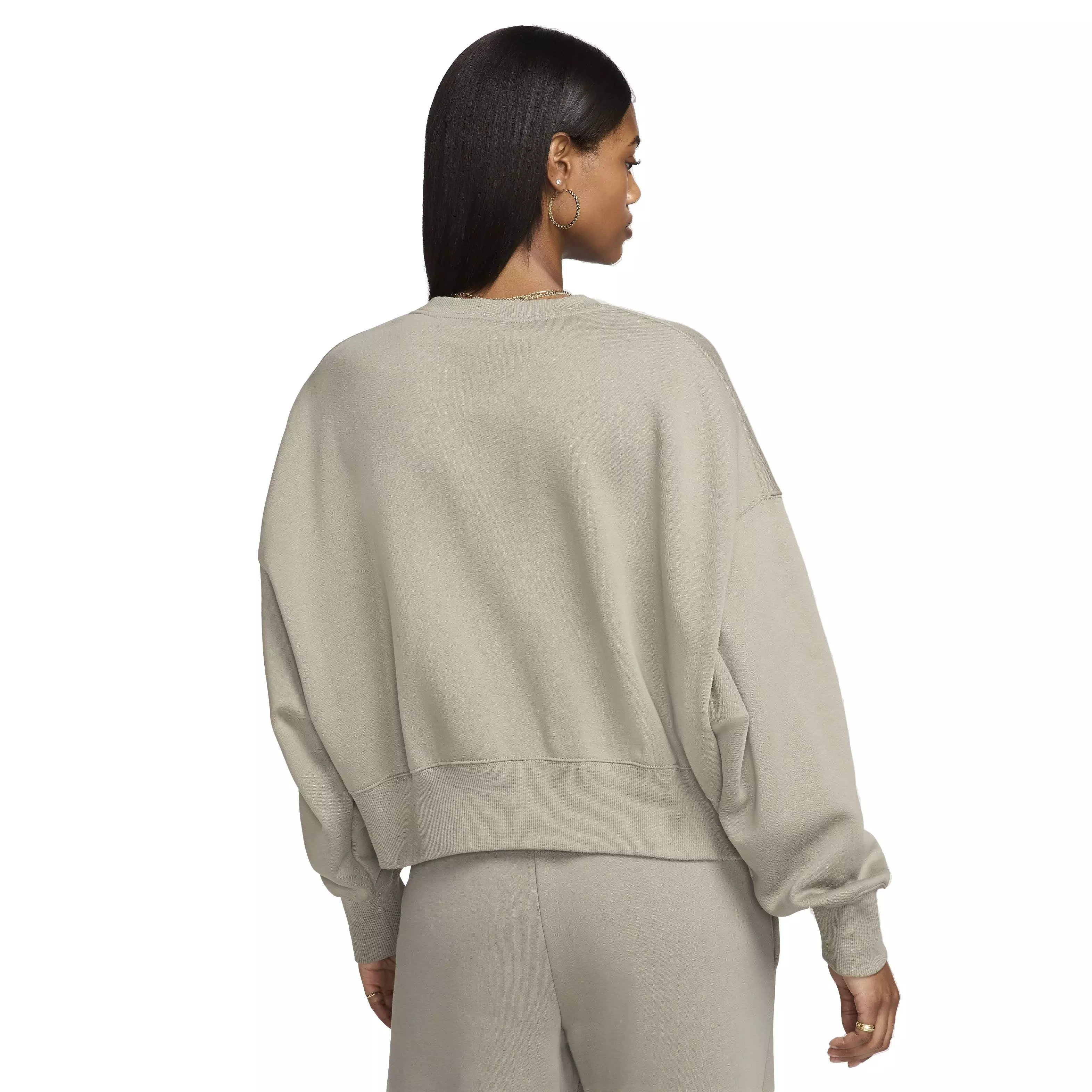 Nike Women's Sportswear Phoenix Swoosh Fleece Over-Oversized Crewneck Sweatshirt - GREEN