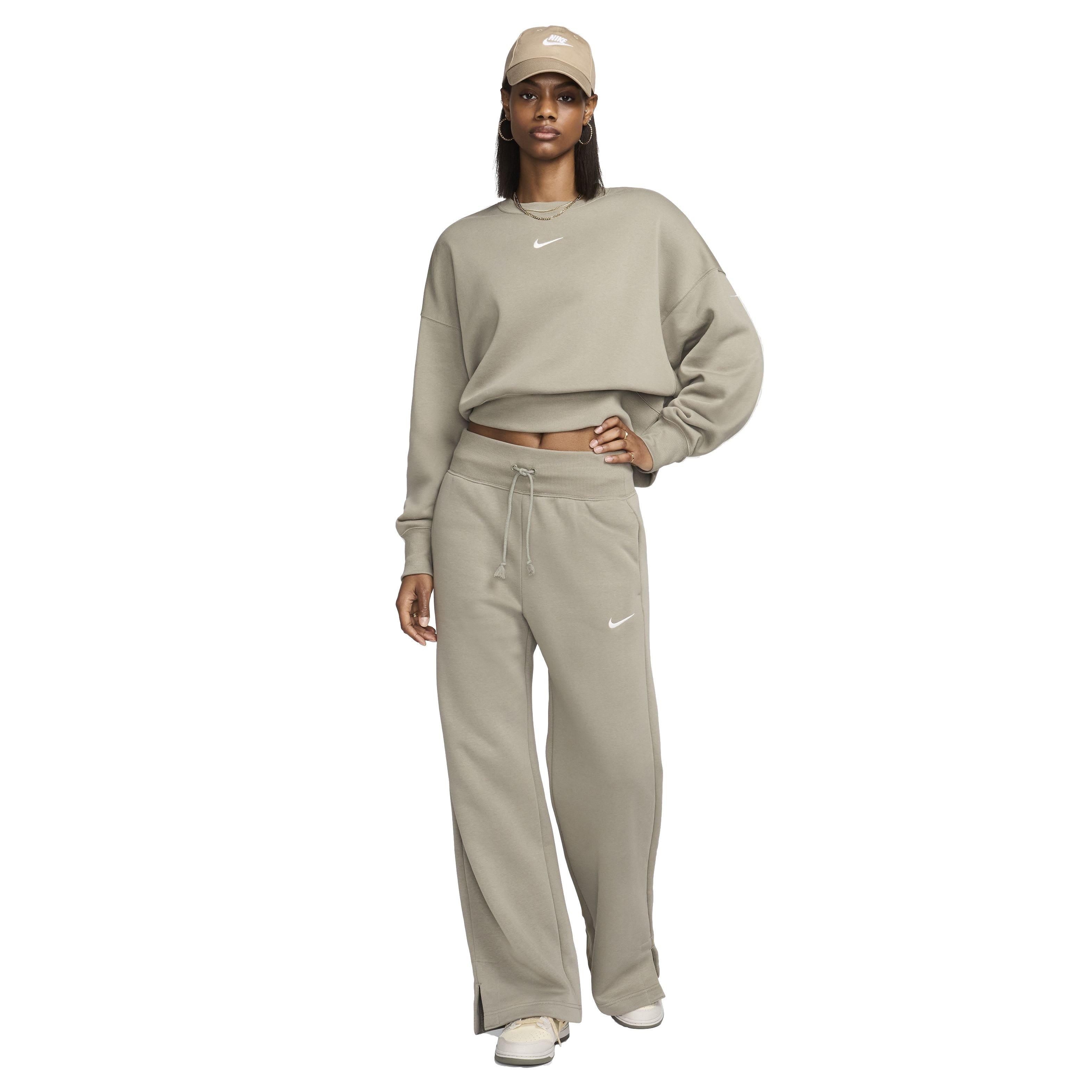 Nike Women's Sportswear Phoenix Fleece Over-Oversized Crewneck Sweatshirt - GREEN Thumbnail View 6