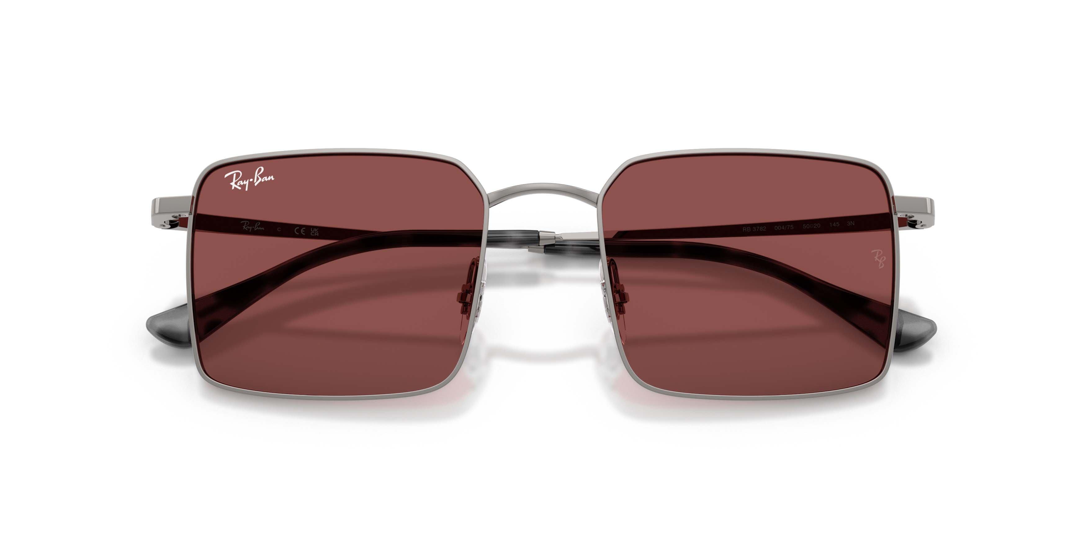 Ray-Ban Idan Bio-Based Dark Violet Sunglasses &ndash; Polished Gunmetal - GREY/PURPLE Thumbnail View 5