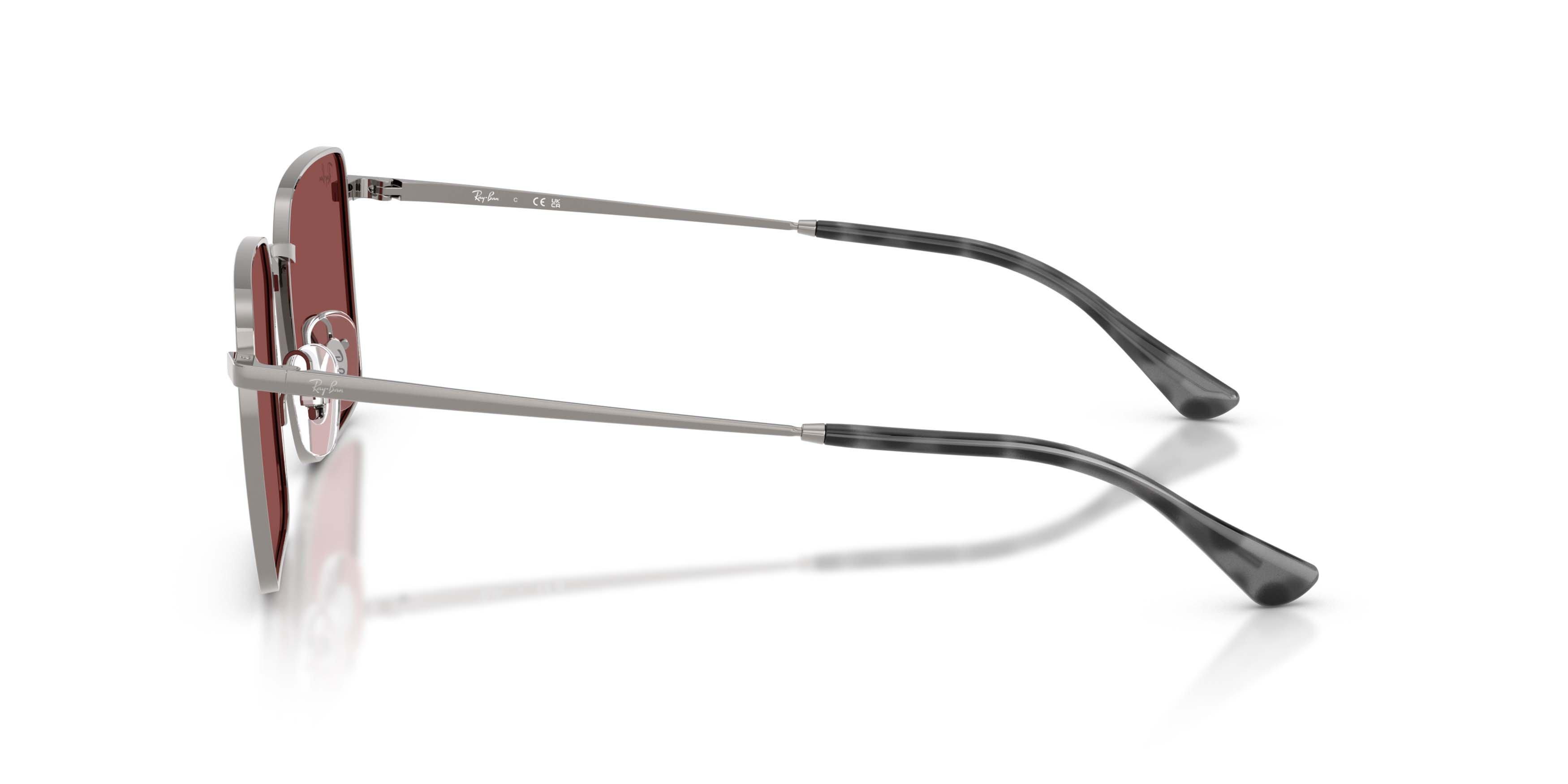 Ray-Ban Idan Bio-Based Dark Violet Sunglasses &ndash; Polished Gunmetal - GREY/PURPLE Thumbnail View 6