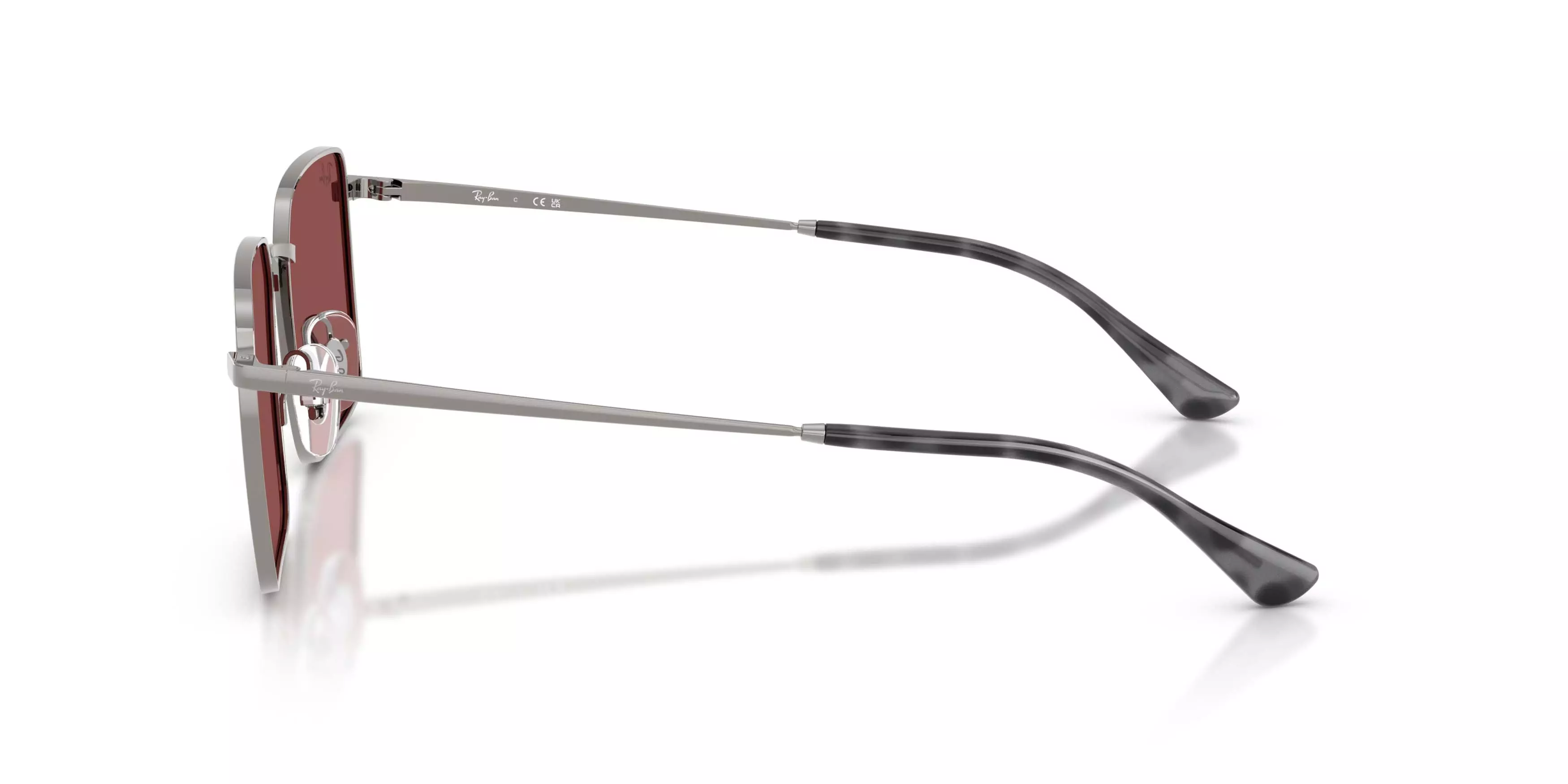 Ray-Ban Idan Bio-Based Dark Violet Sunglasses &ndash; Polished Gunmetal - GREY/PURPLE