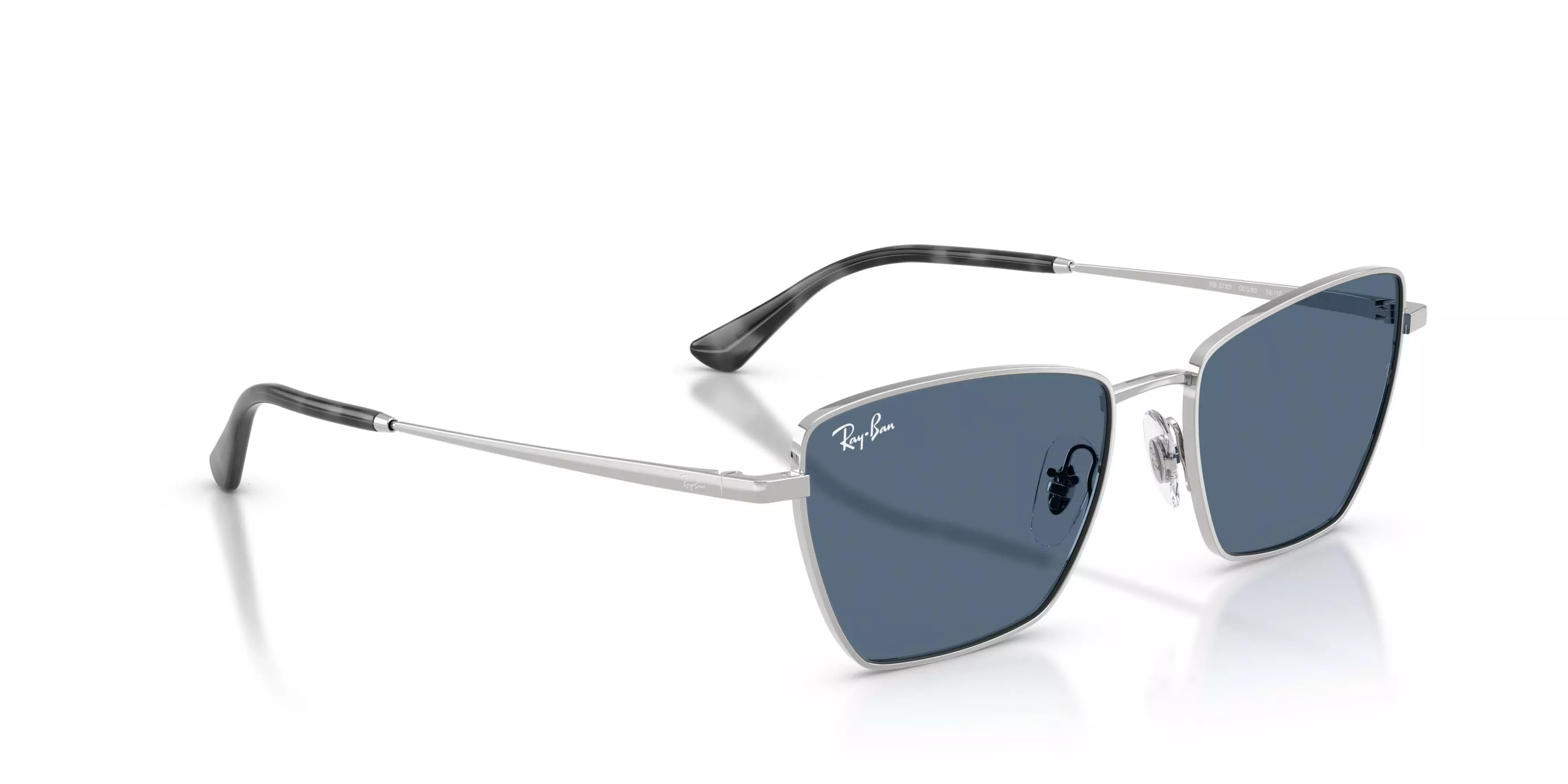 Ray-Ban Drea Bio-Based Dark Blue Sunglasses &ndash; Polished Silver - SILVER/BLUE