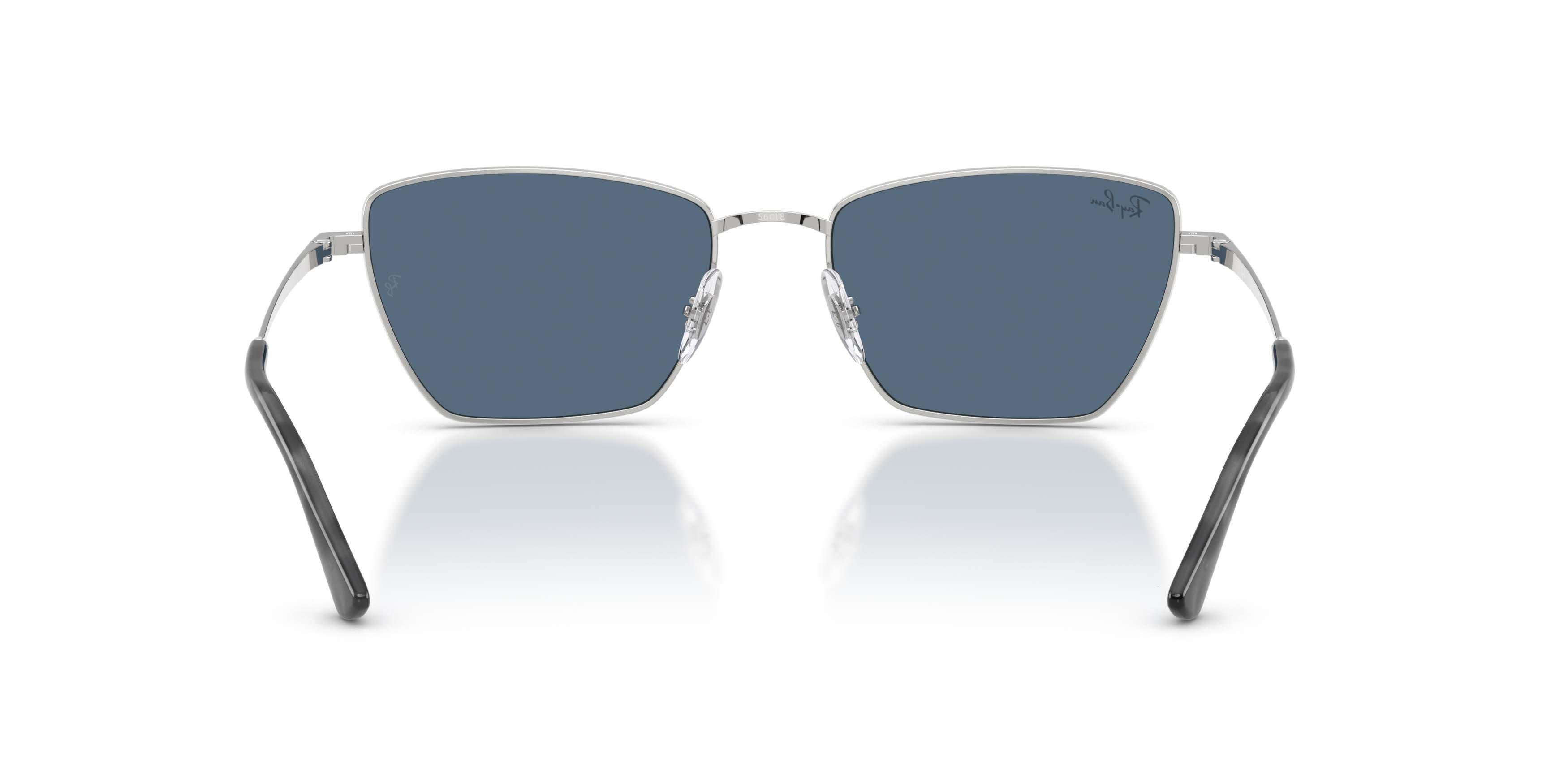 Ray-Ban Drea Bio-Based Dark Blue Sunglasses &ndash; Polished Silver - SILVER/BLUE Thumbnail View 4