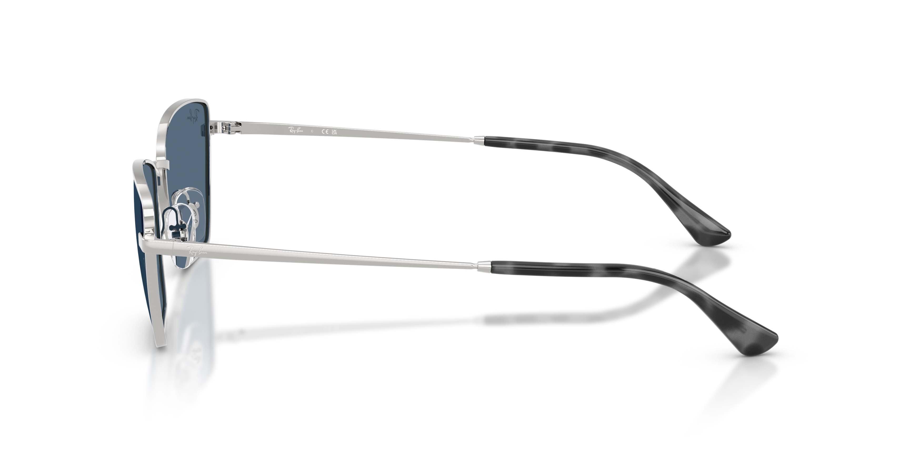 Ray-Ban Drea Bio-Based Dark Blue Sunglasses &ndash; Polished Silver - SILVER/BLUE Thumbnail View 6