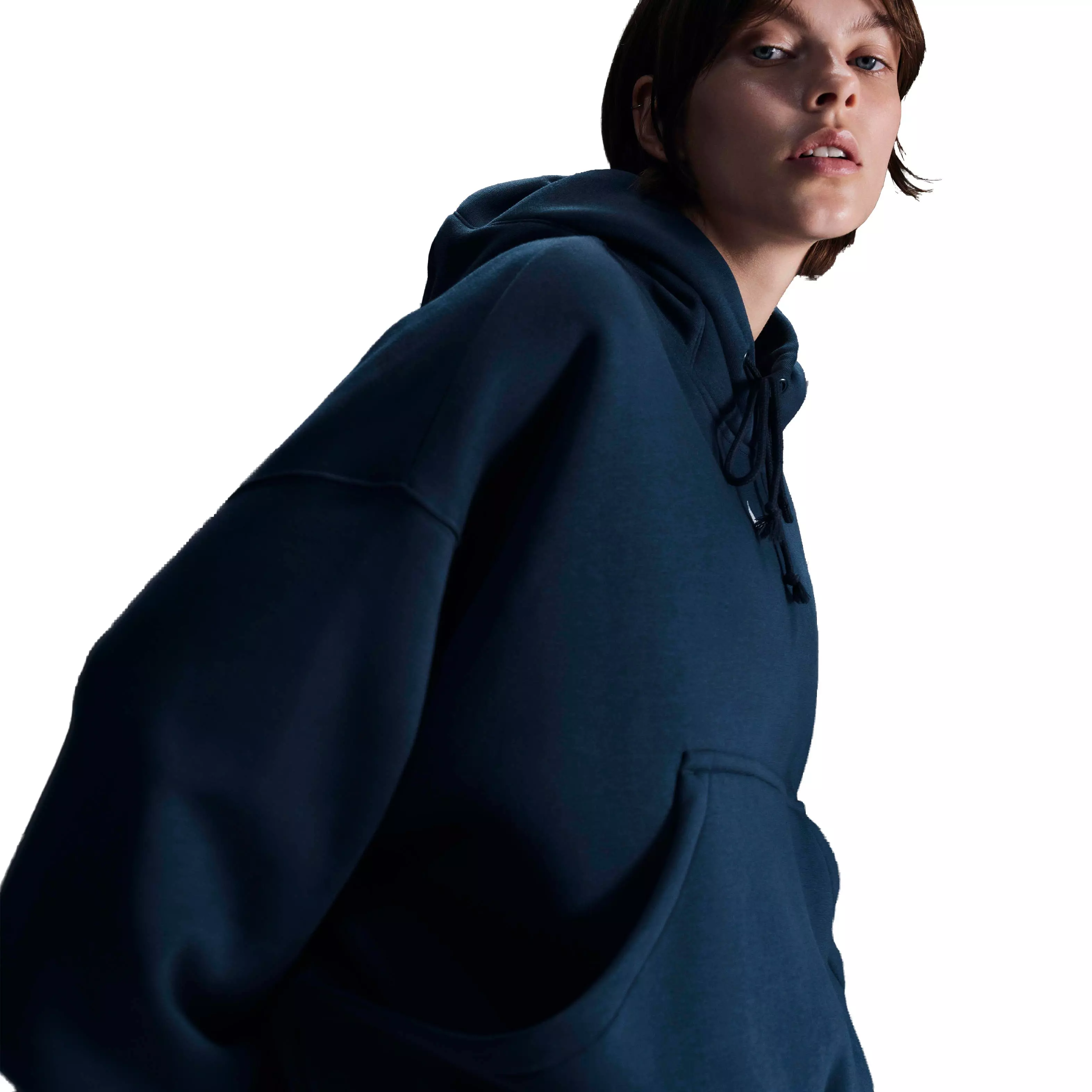 Nike Women's Sportswear Phoenix Fleece Over-Oversized Pullover Hoodie - NAVY