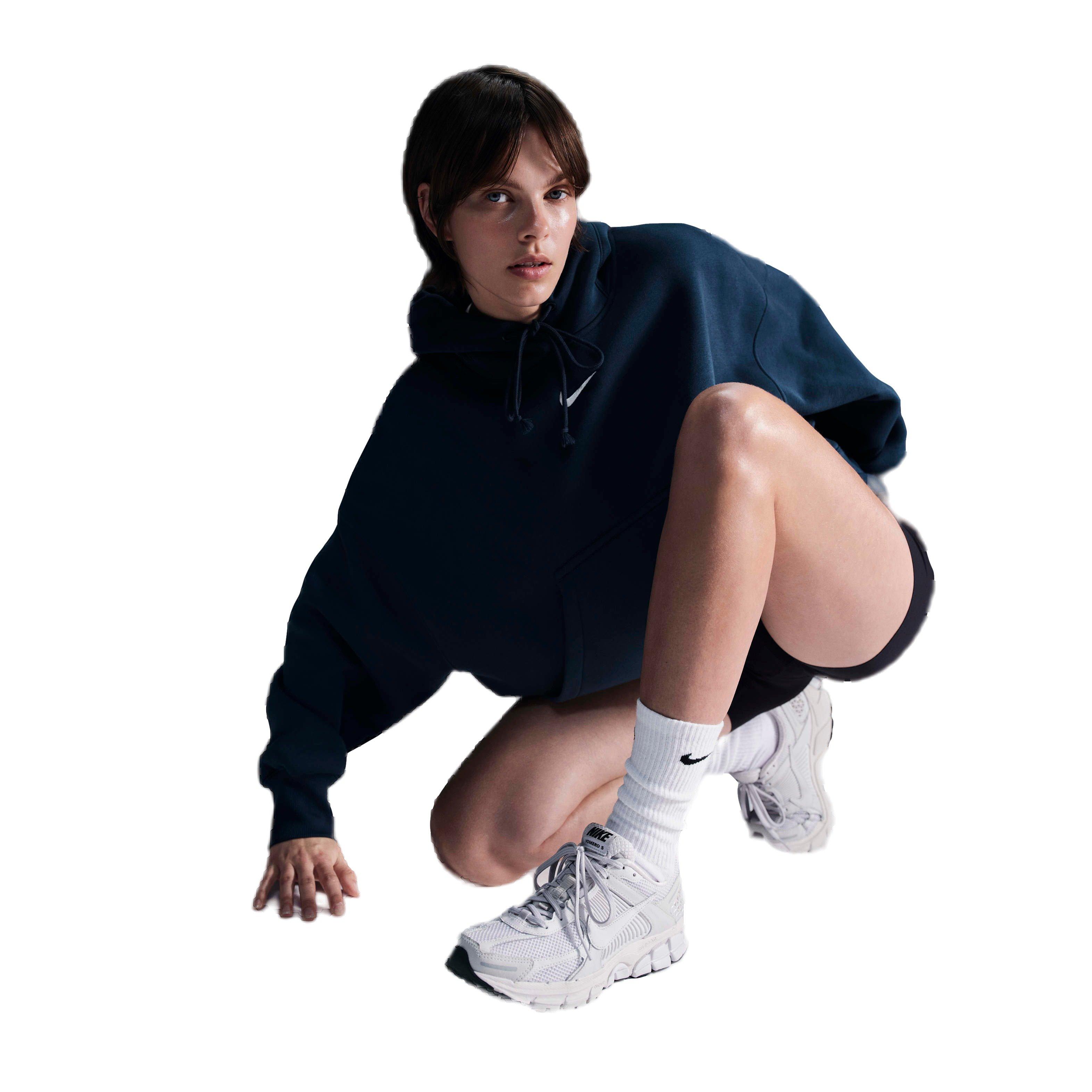 Nike Women's Sportswear Phoenix Fleece Over-Oversized Pullover Hoodie - NAVY Thumbnail View 3