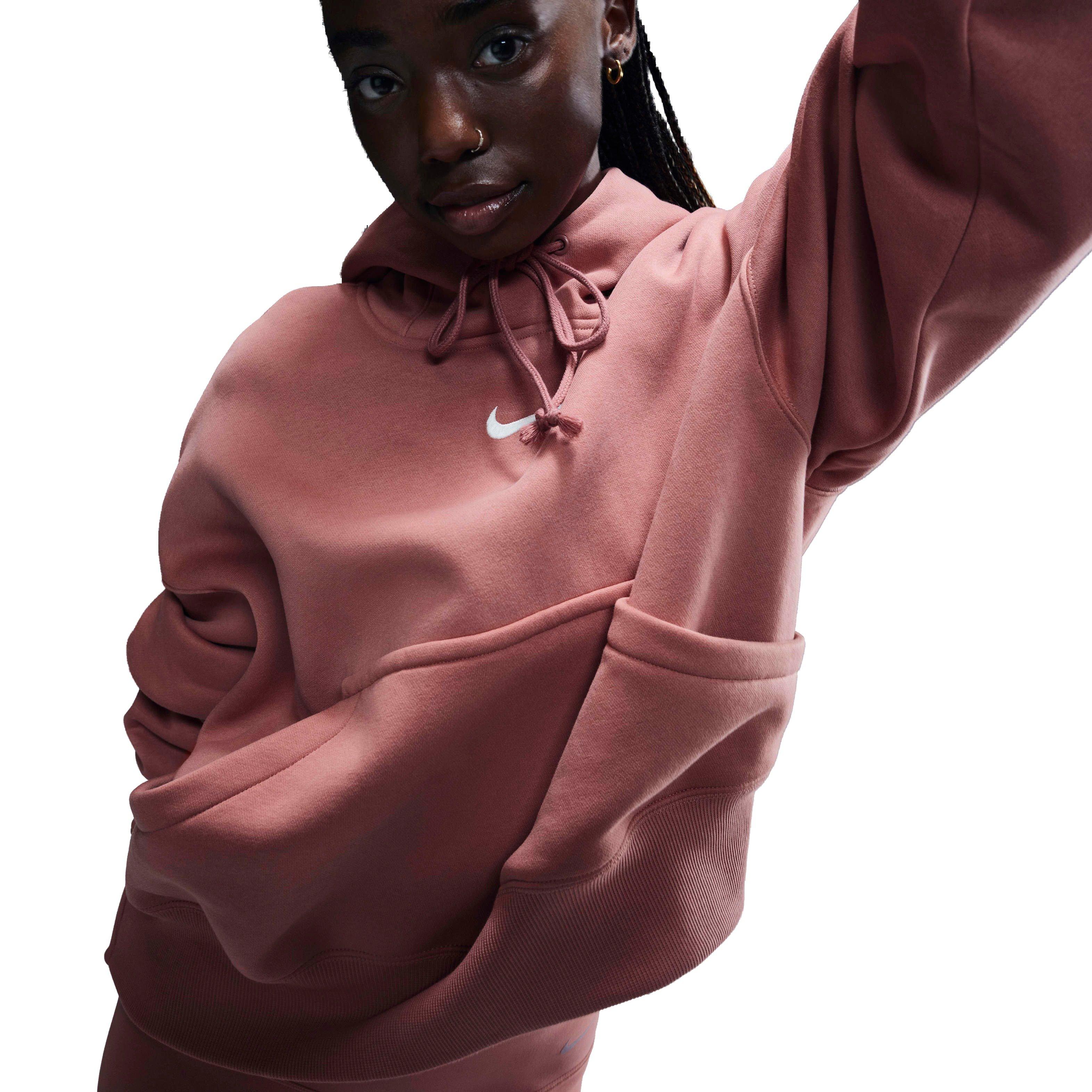 Nike Women's Sportswear Phoenix Fleece Over-Oversized Pullover Hoodie - SALMON Thumbnail View 1