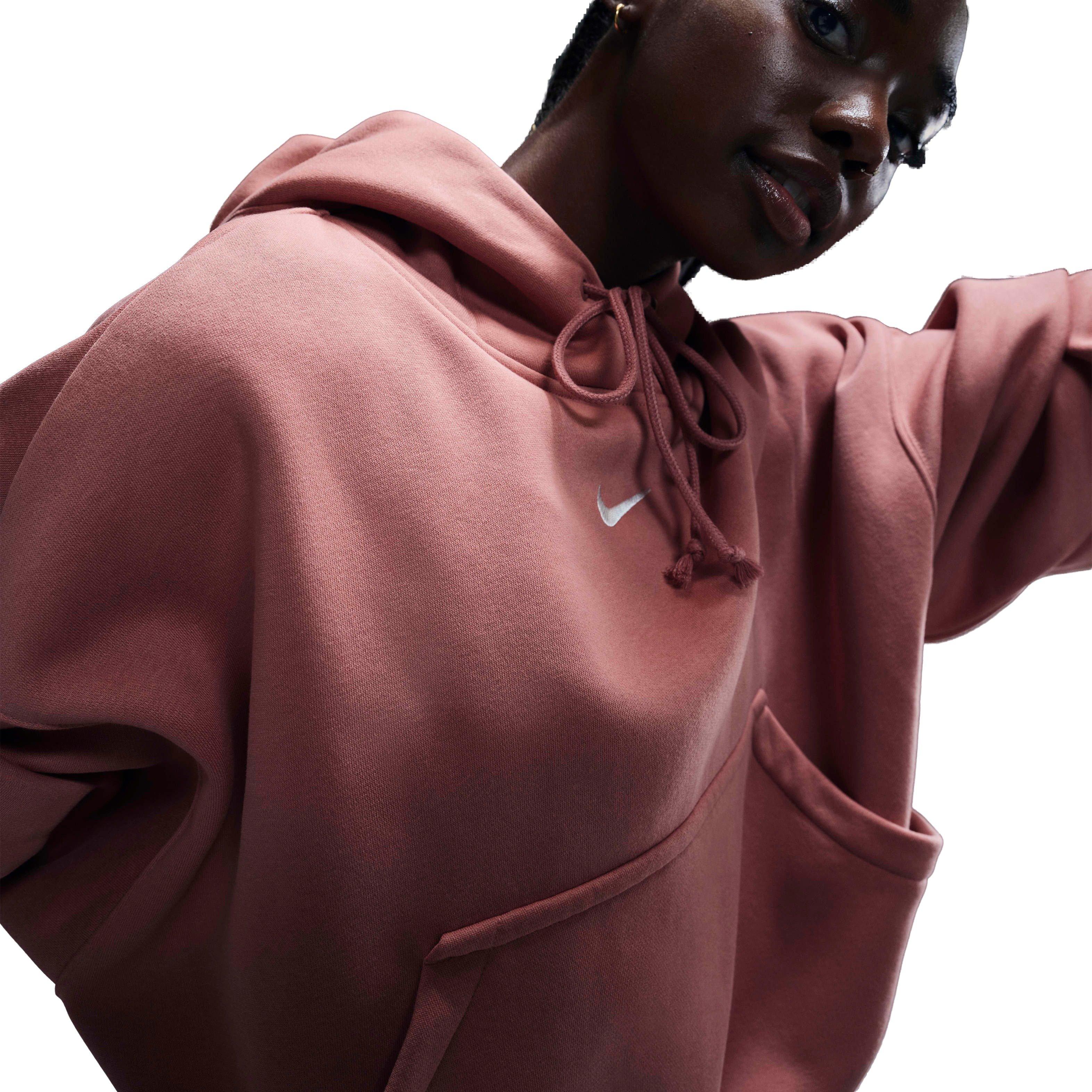 Nike Women's Sportswear Phoenix Fleece Over-Oversized Pullover Hoodie - SALMON Thumbnail View 3