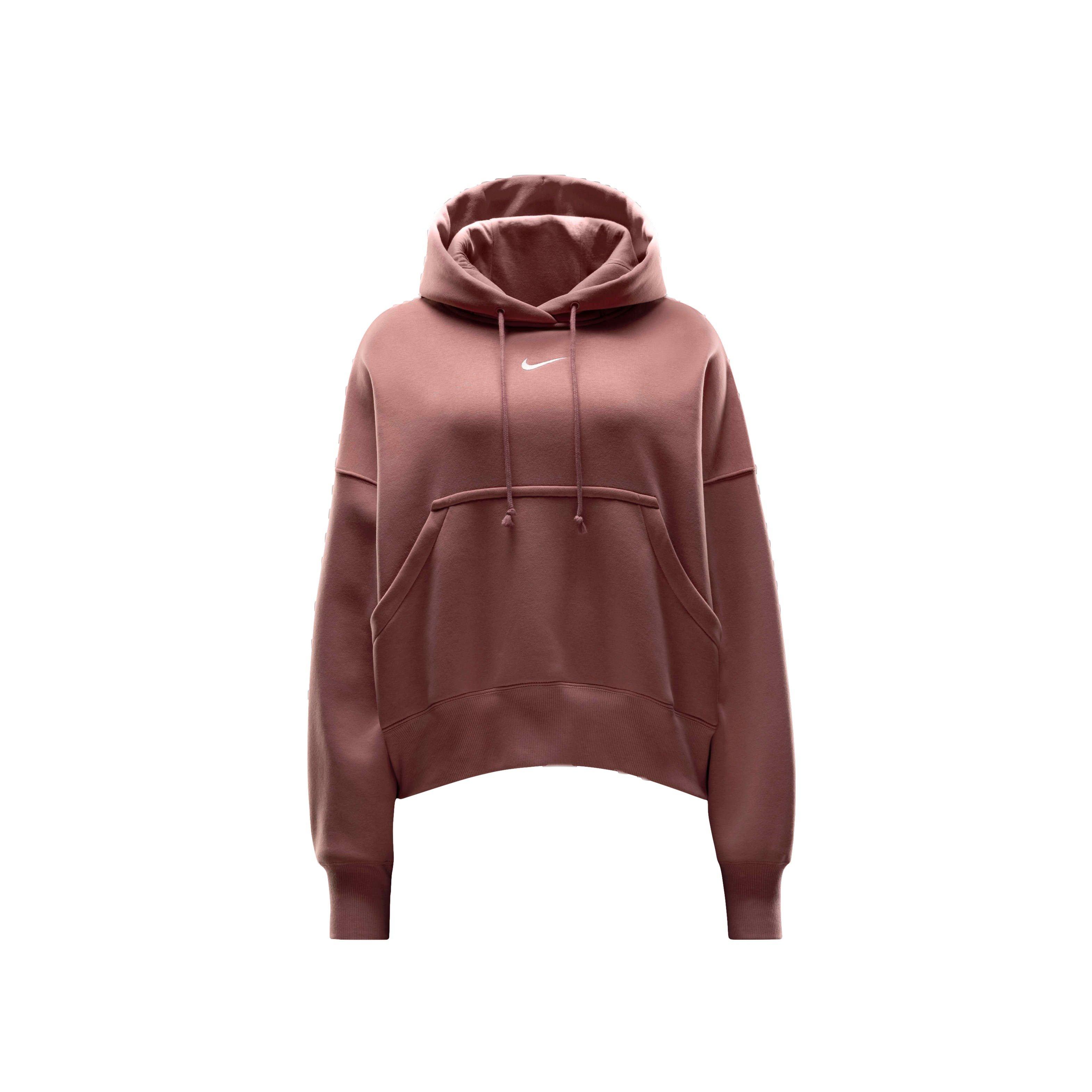 Nike Women's Sportswear Phoenix Fleece Over-Oversized Pullover Hoodie - SALMON Thumbnail View 6