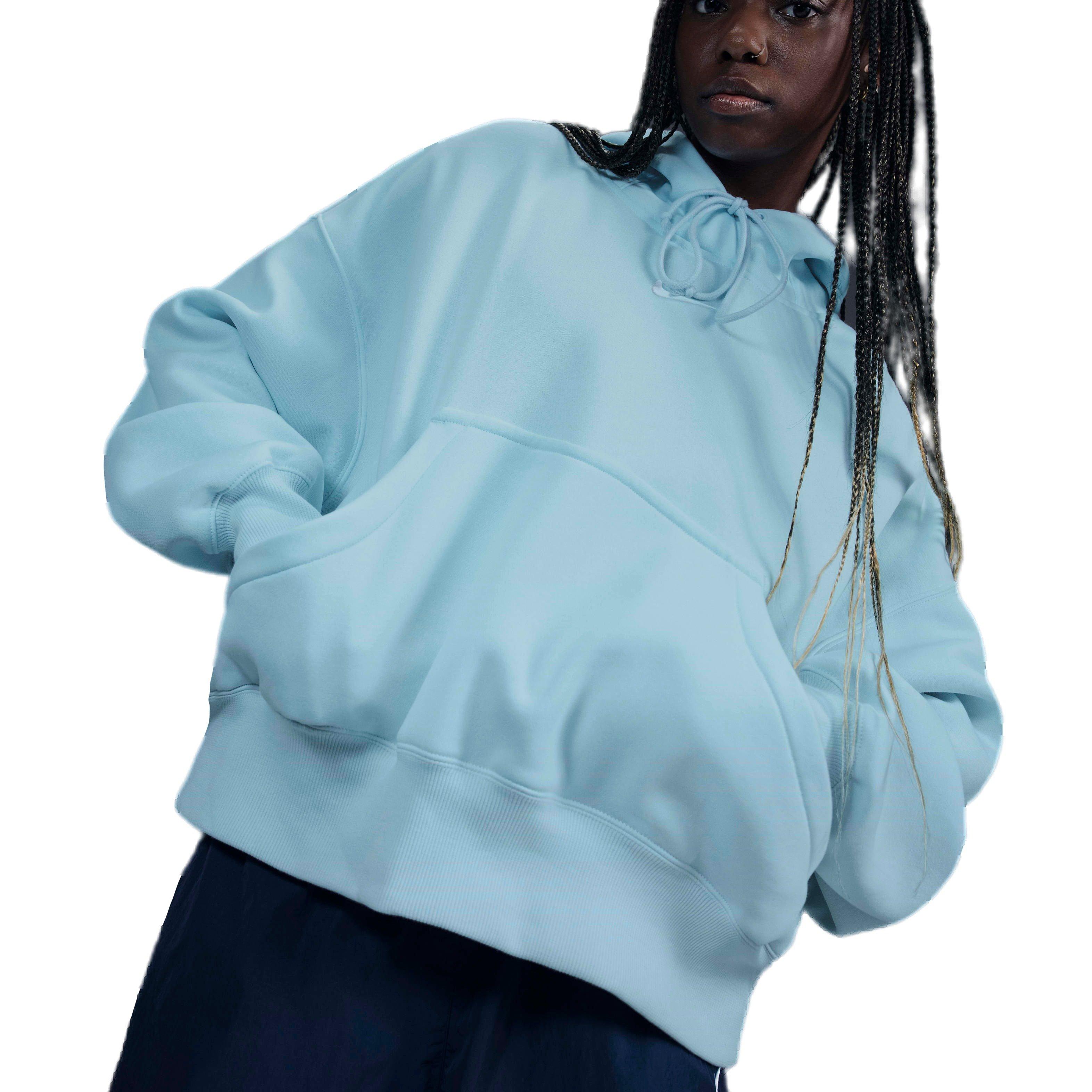 Nike Women's Sportswear Phoenix Fleece Over-Oversized Pullover Hoodie - BLUE Thumbnail View 1