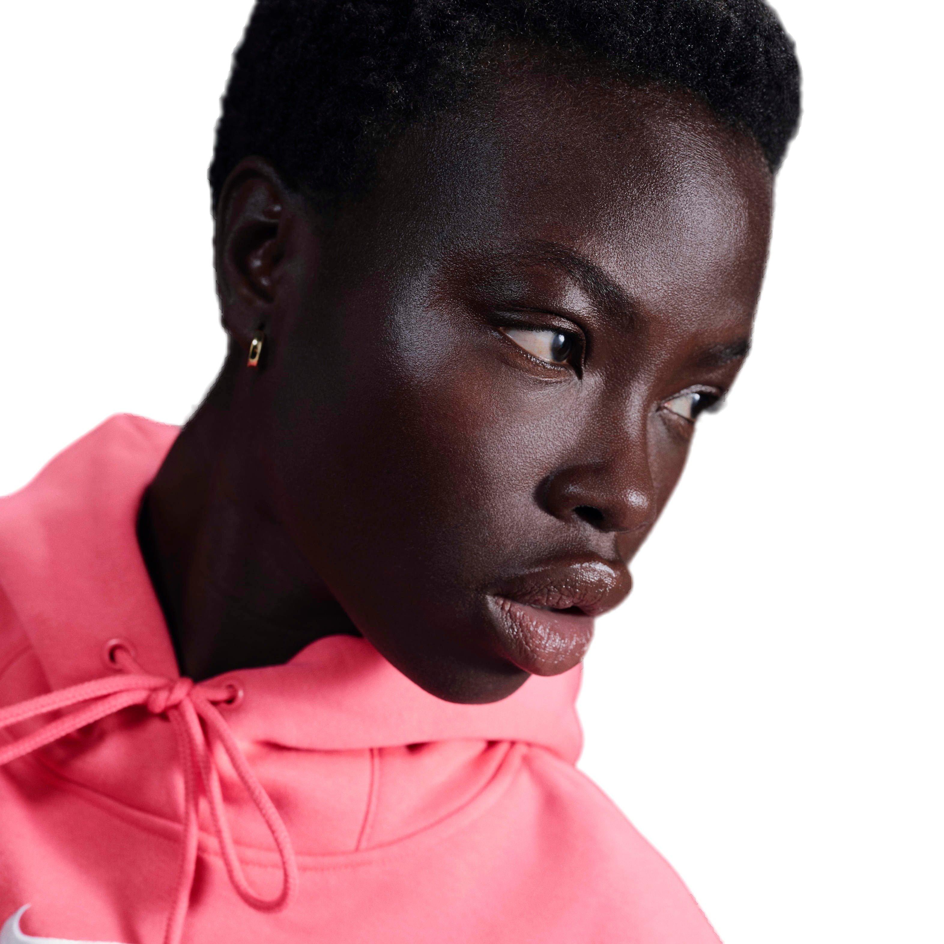 Nike Women's Sportswear Phoenix Fleece Over-Oversized Pullover Hoodie - PINK Thumbnail View 3