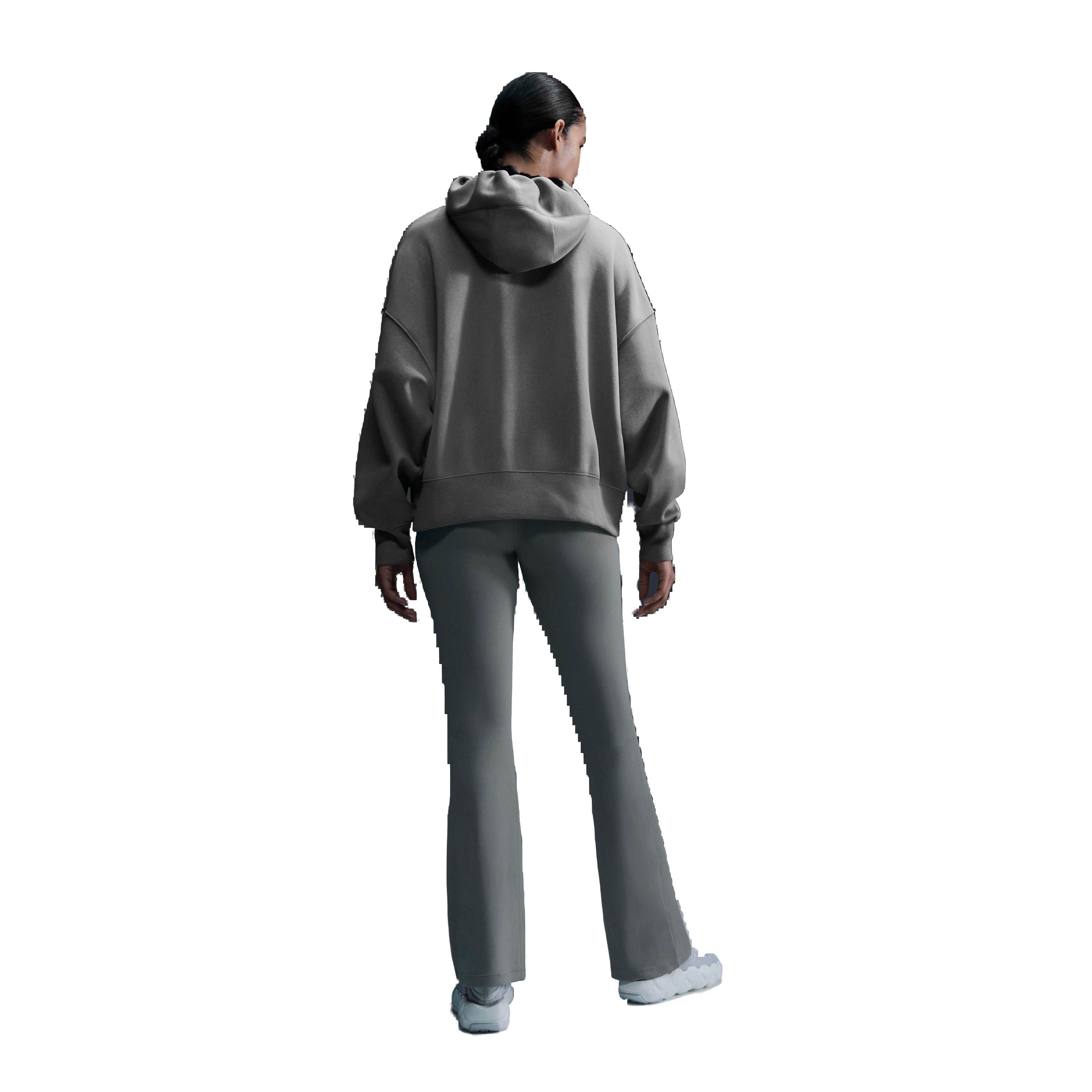 Nike Women's Sportswear Phoenix Swoosh Fleece Over-Oversized Pullover Hoodie - LT ARMY GREEN Thumbnail View 5