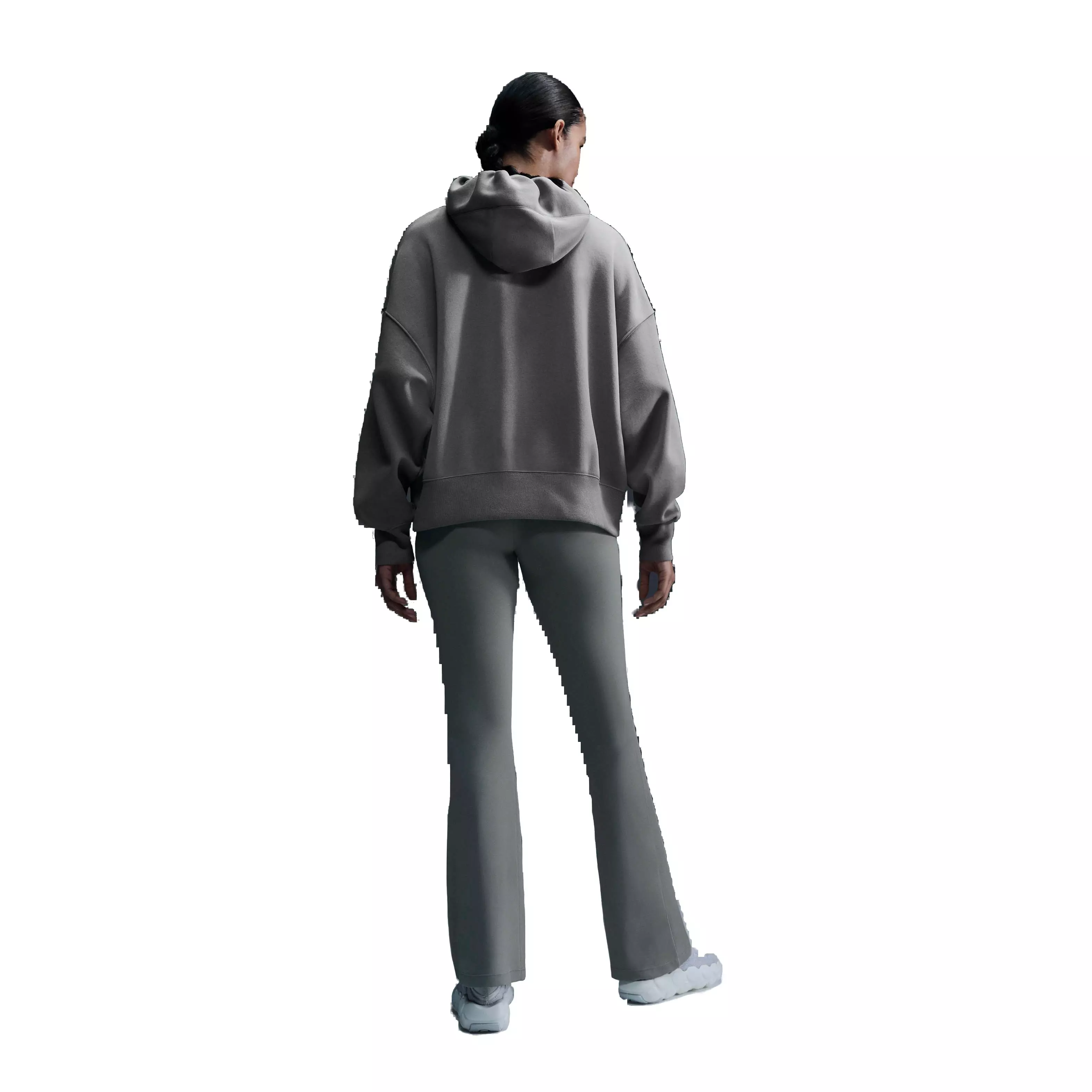 Nike Women's Sportswear Phoenix Swoosh Fleece Over-Oversized Pullover Hoodie - LT ARMY GREEN