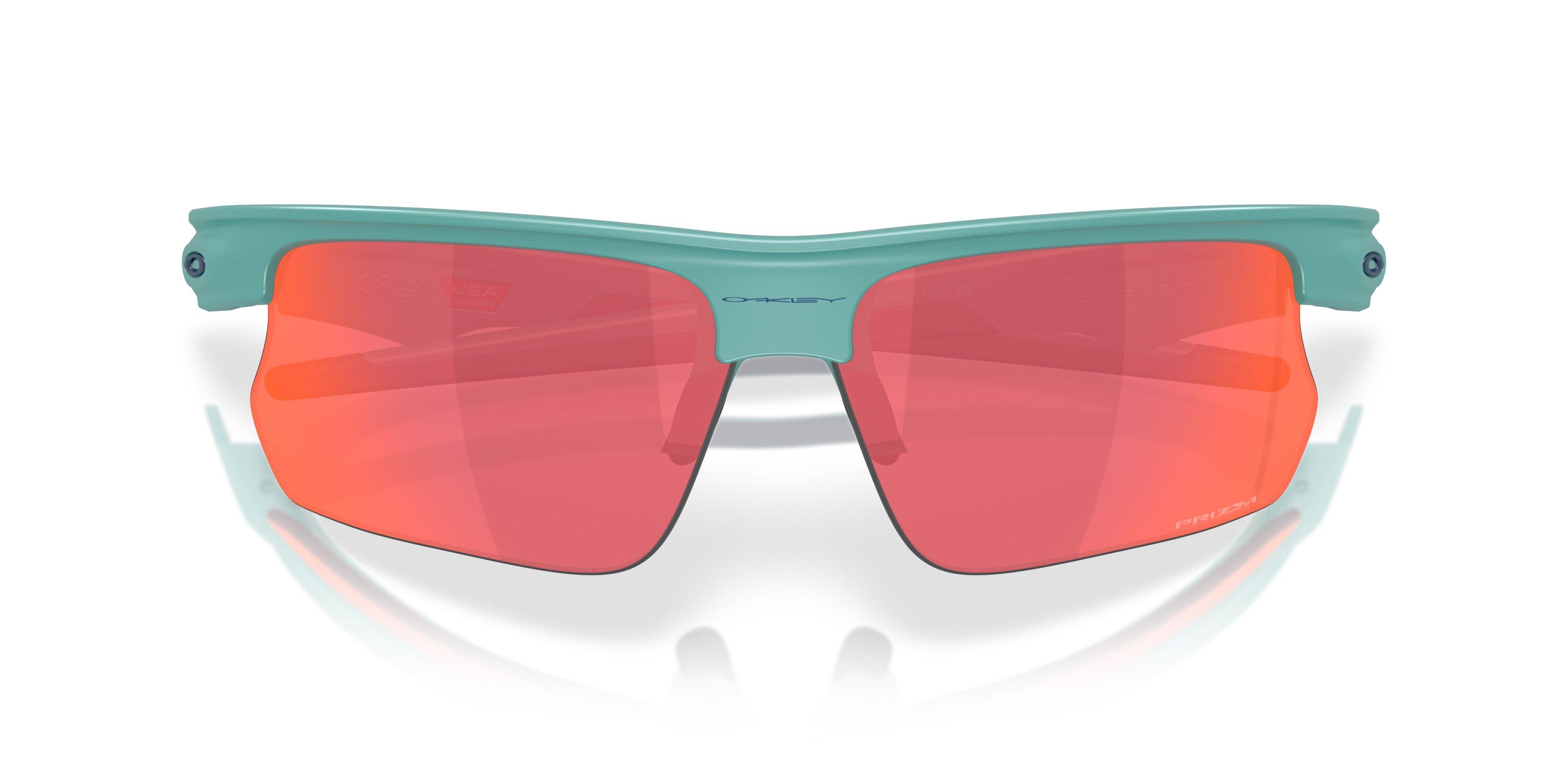 Oakley BiSphaera Prizm Trail Torch Sunglasses - Matte Pacific - BLUE/RED Thumbnail View 7