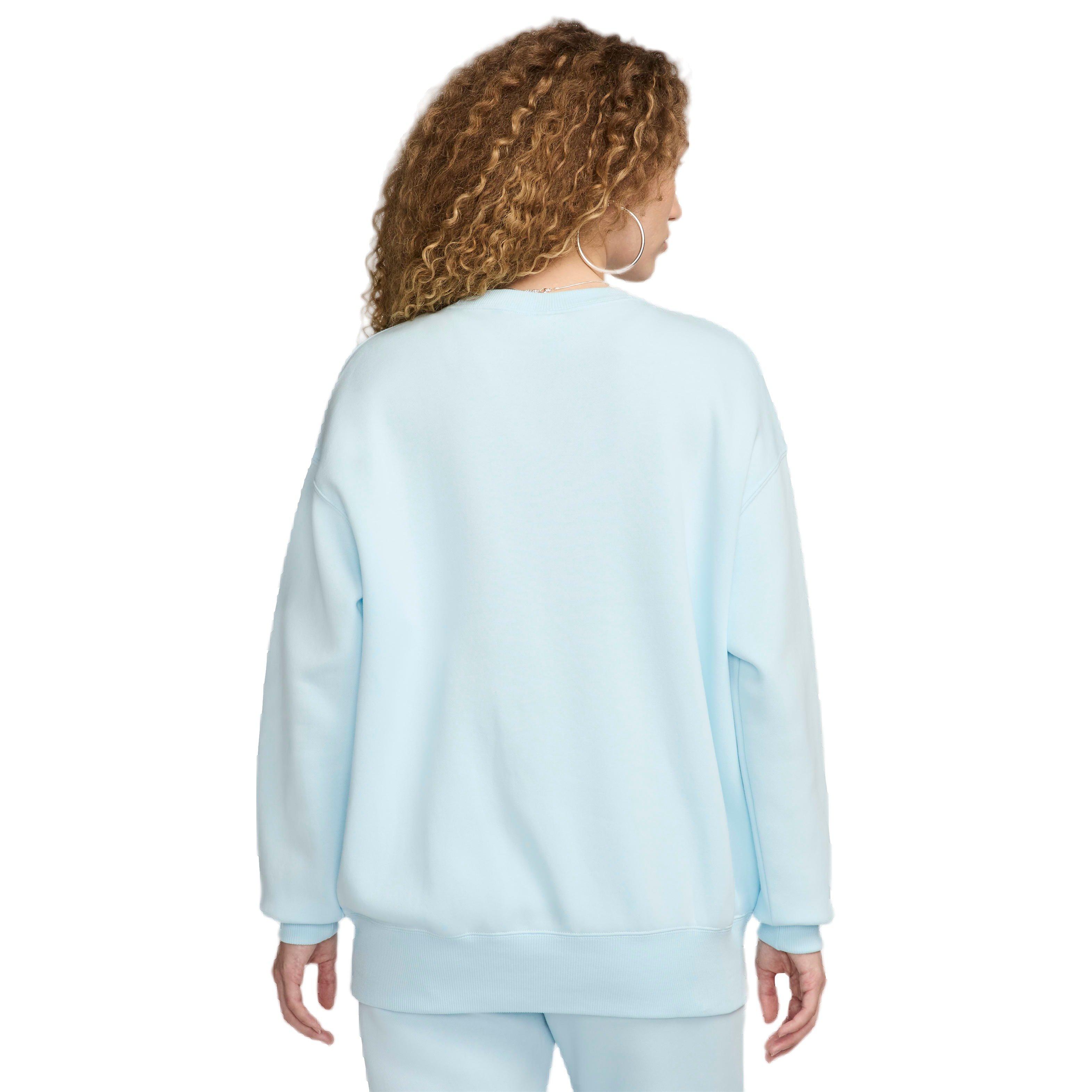 Nike Women's Sportswear Phoenix Fleece Oversized Crewneck Sweatshirt - BLUE Thumbnail View 2