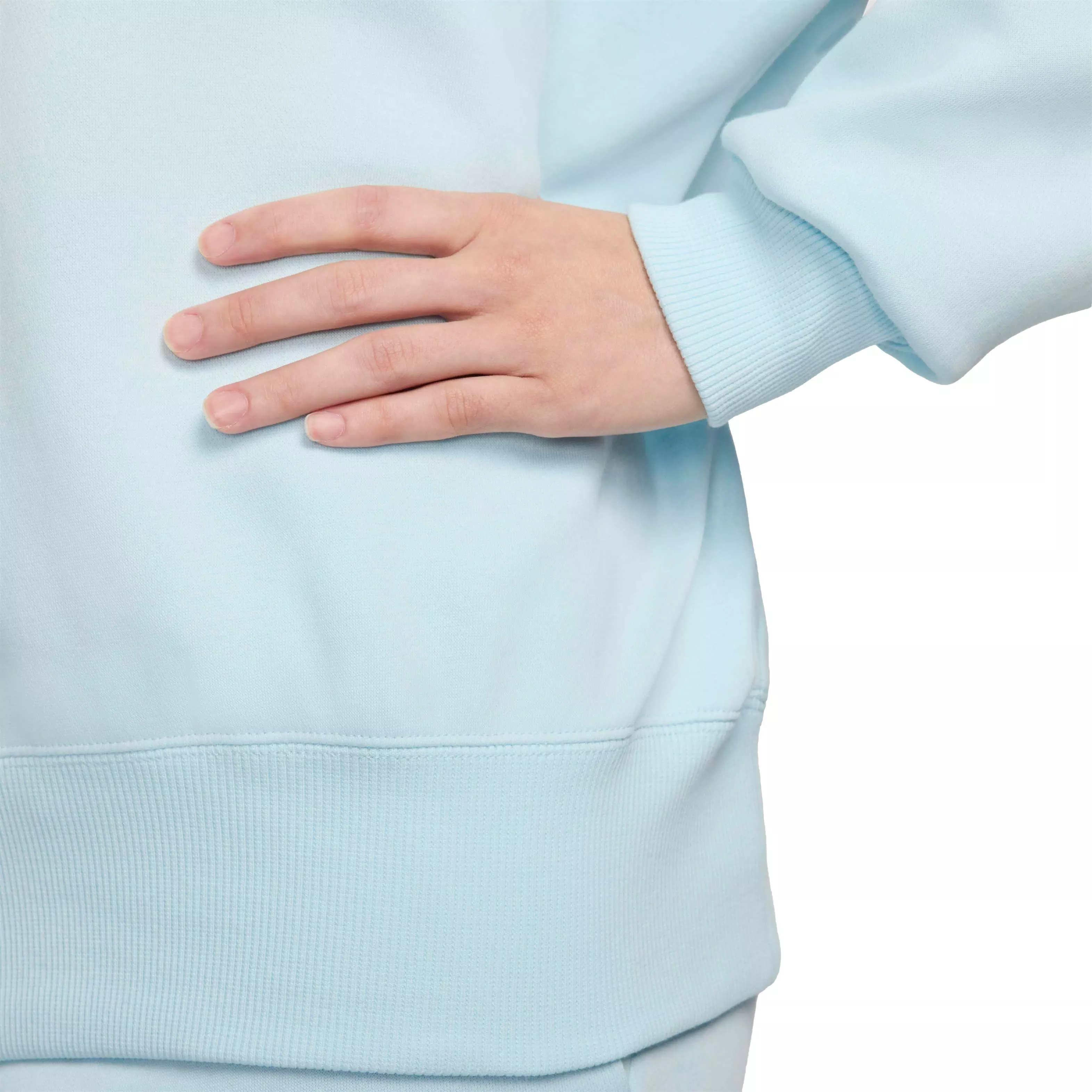 Nike Women's Sportswear Phoenix Brushed Fleece Oversized Crewneck Sweatshirt - BLUE