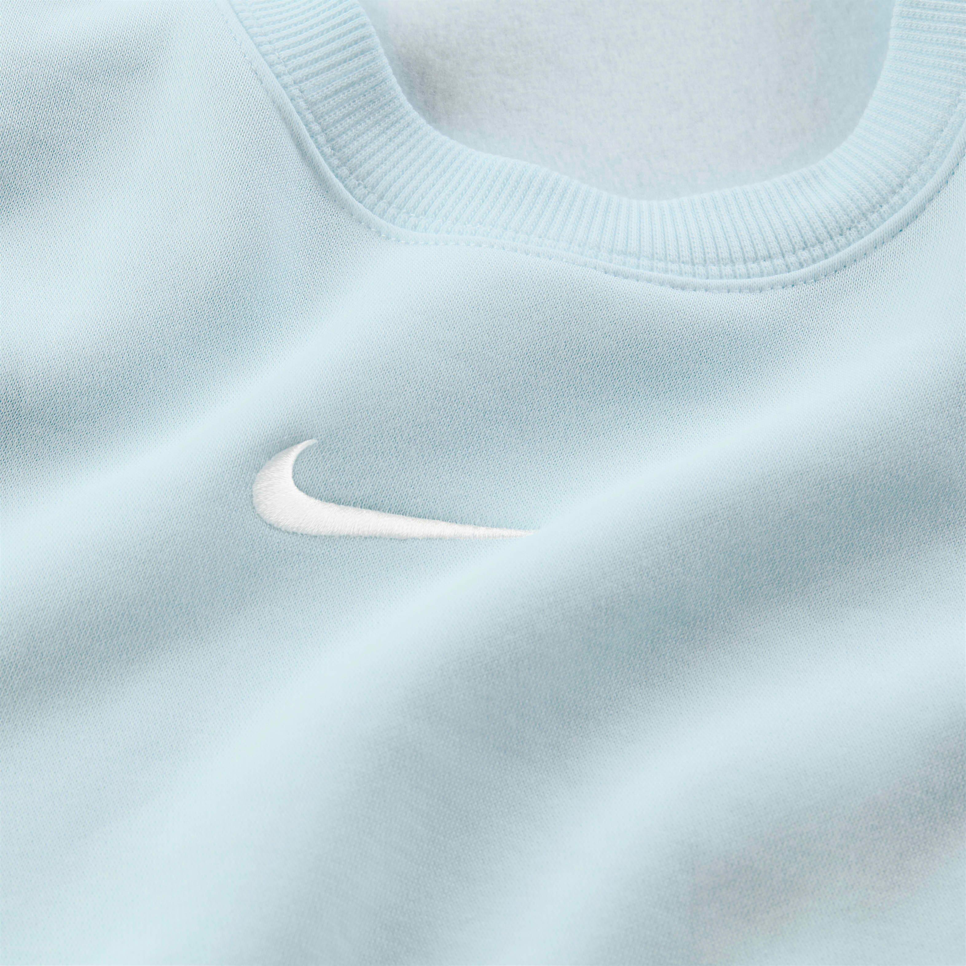 Nike Women's Sportswear Phoenix Fleece Oversized Crewneck Sweatshirt - BLUE Thumbnail View 7