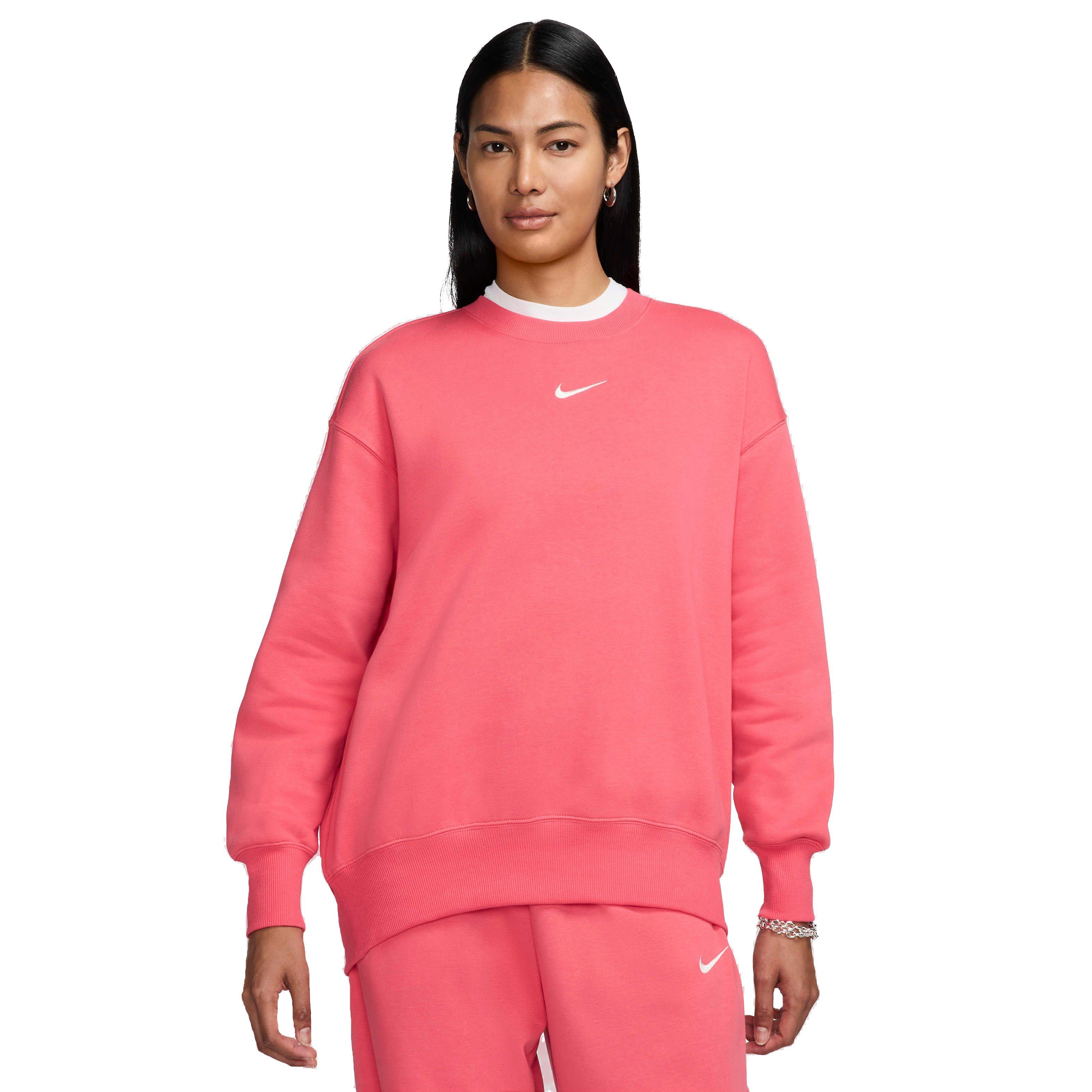 Nike Women's Sportswear Phoenix Fleece Oversized Crewneck Sweatshirt - PINK Thumbnail View 1