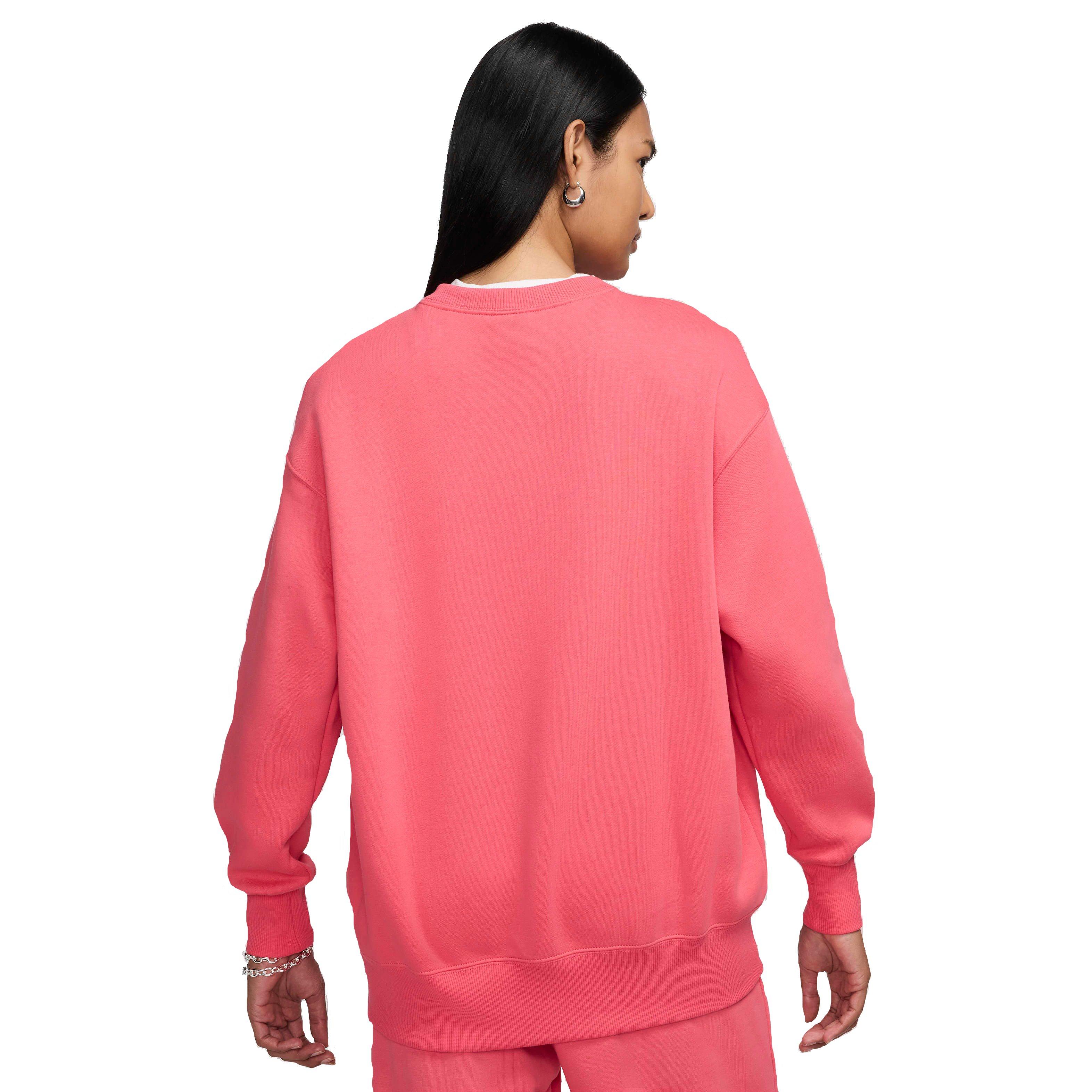 Nike Women's Sportswear Phoenix Fleece Oversized Crewneck Sweatshirt - PINK Thumbnail View 2